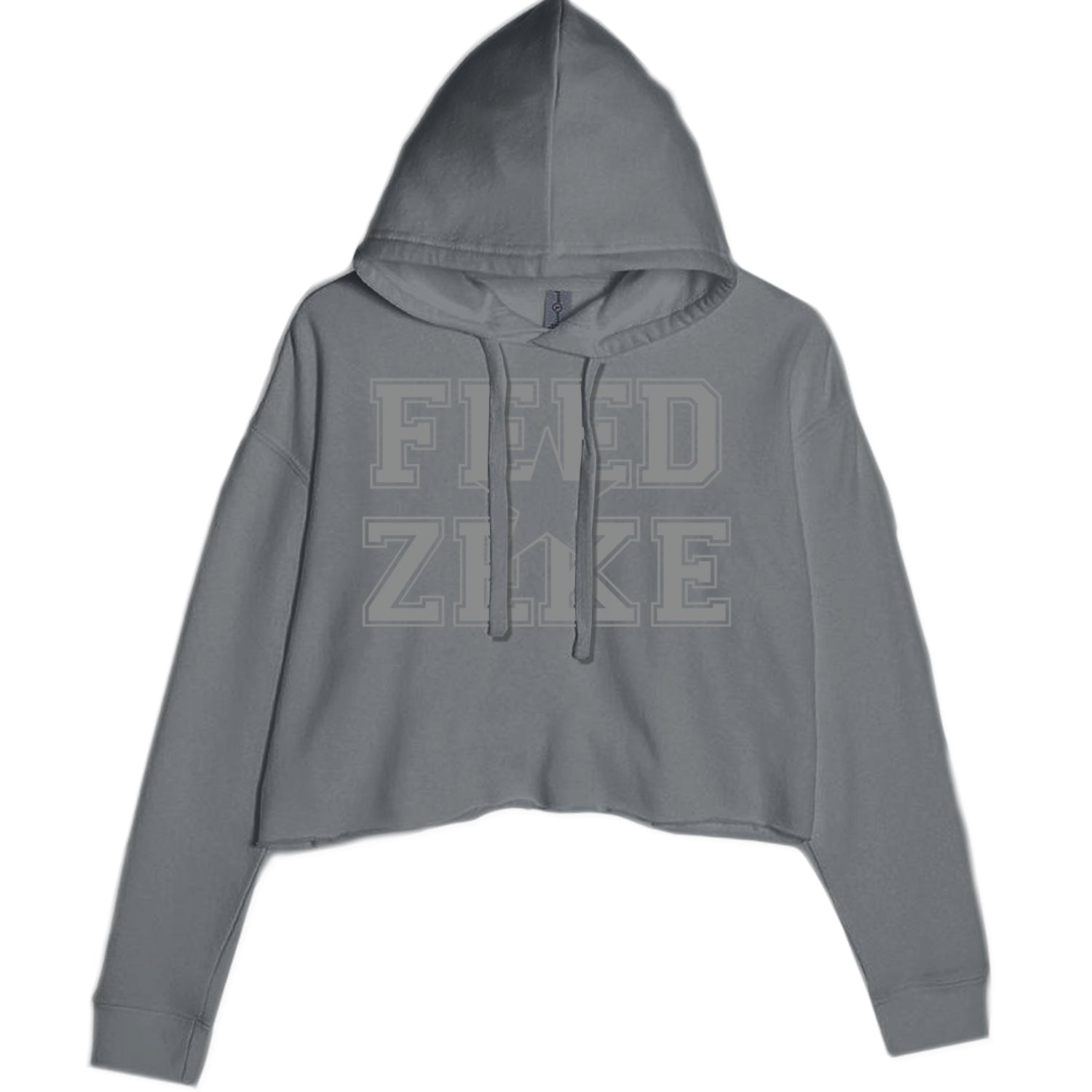 Feed Zeke Football Cropped Hoodie Sweatshirt Black