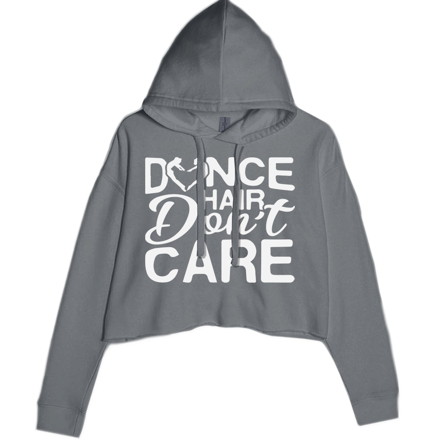 Dance Hair Don't Care Cropped Hoodie Sweatshirt Black