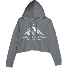 Illyrian Training Camp Night Court Cropped Hoodie Sweatshirt Charcoal Grey