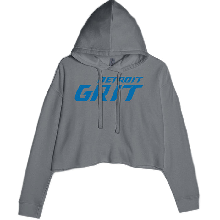 Grit Detroit Football Hard Knocks Cropped Hoodie Sweatshirt