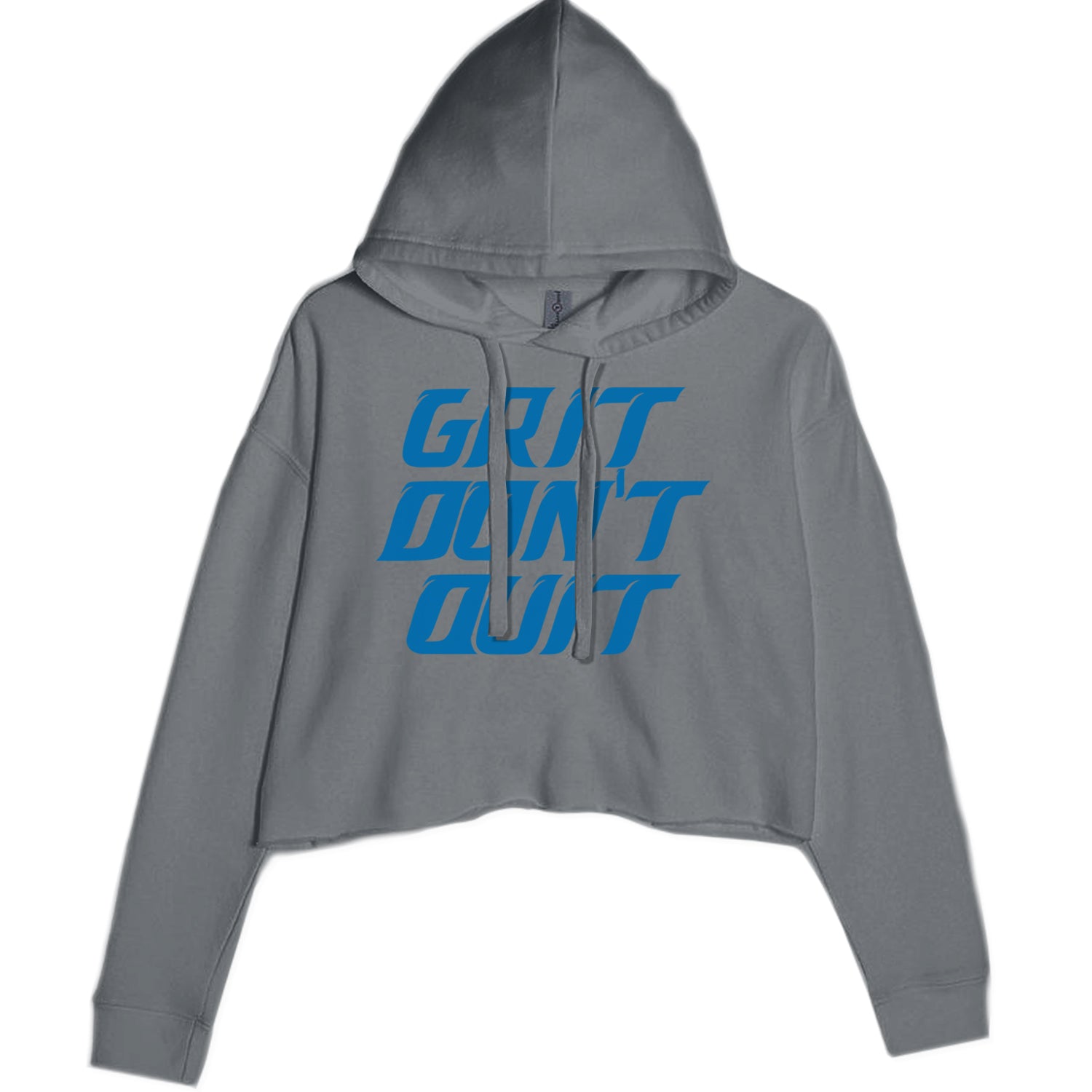 Grit Don't Quit Detroit Grit Cropped Hoodie Sweatshirt Black