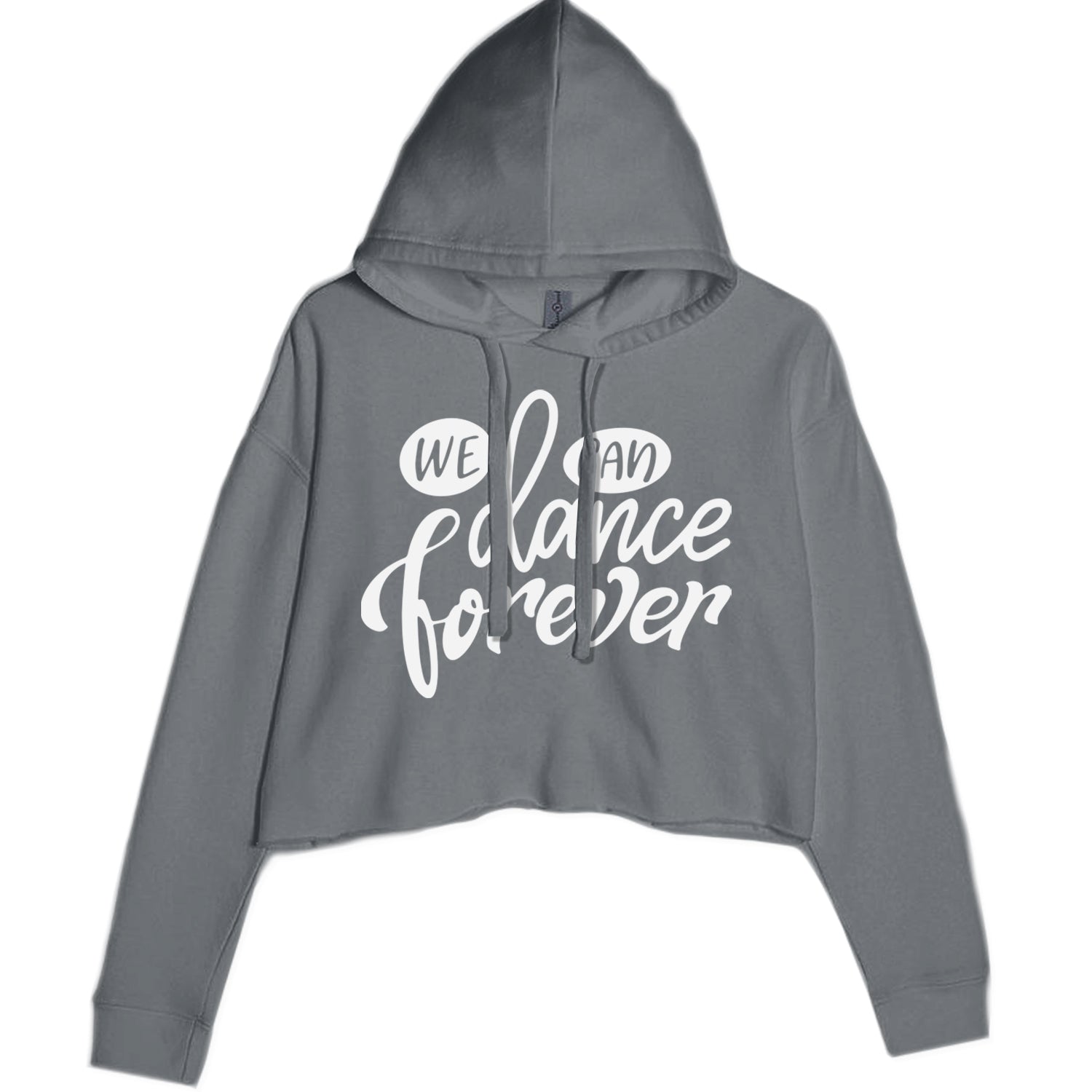 We Can Dance Forever Cropped Hoodie Sweatshirt Black