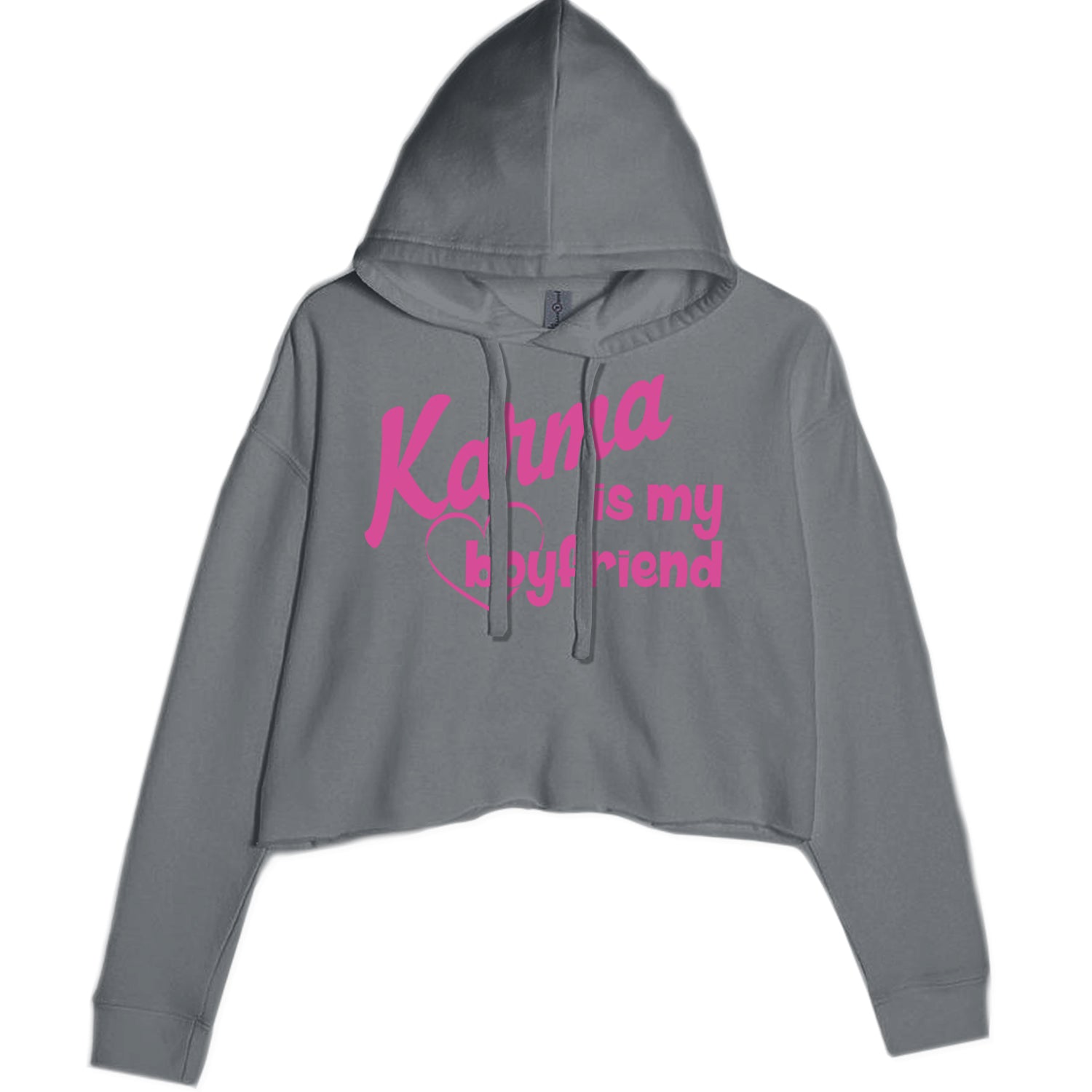 Karma Is My Boyfriend Midnight Eras  Cropped Hoodie Sweatshirt Charcoal Grey