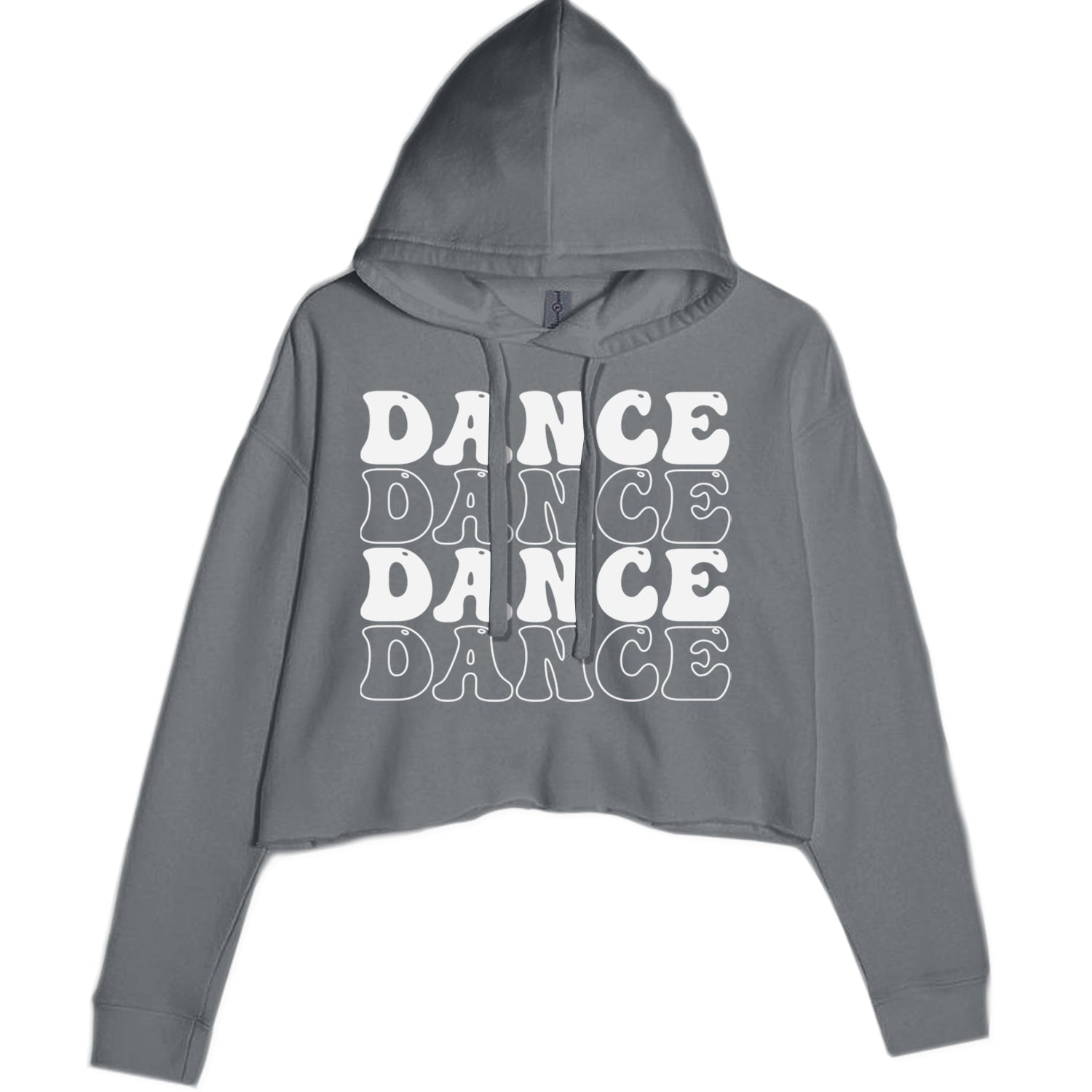 Dance Dance Dance Dance Cropped Hoodie Sweatshirt Black