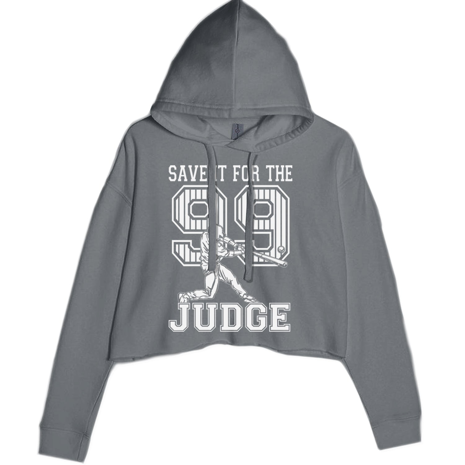 Save It For The Judge 99  Cropped Hoodie Sweatshirt Charcoal Grey