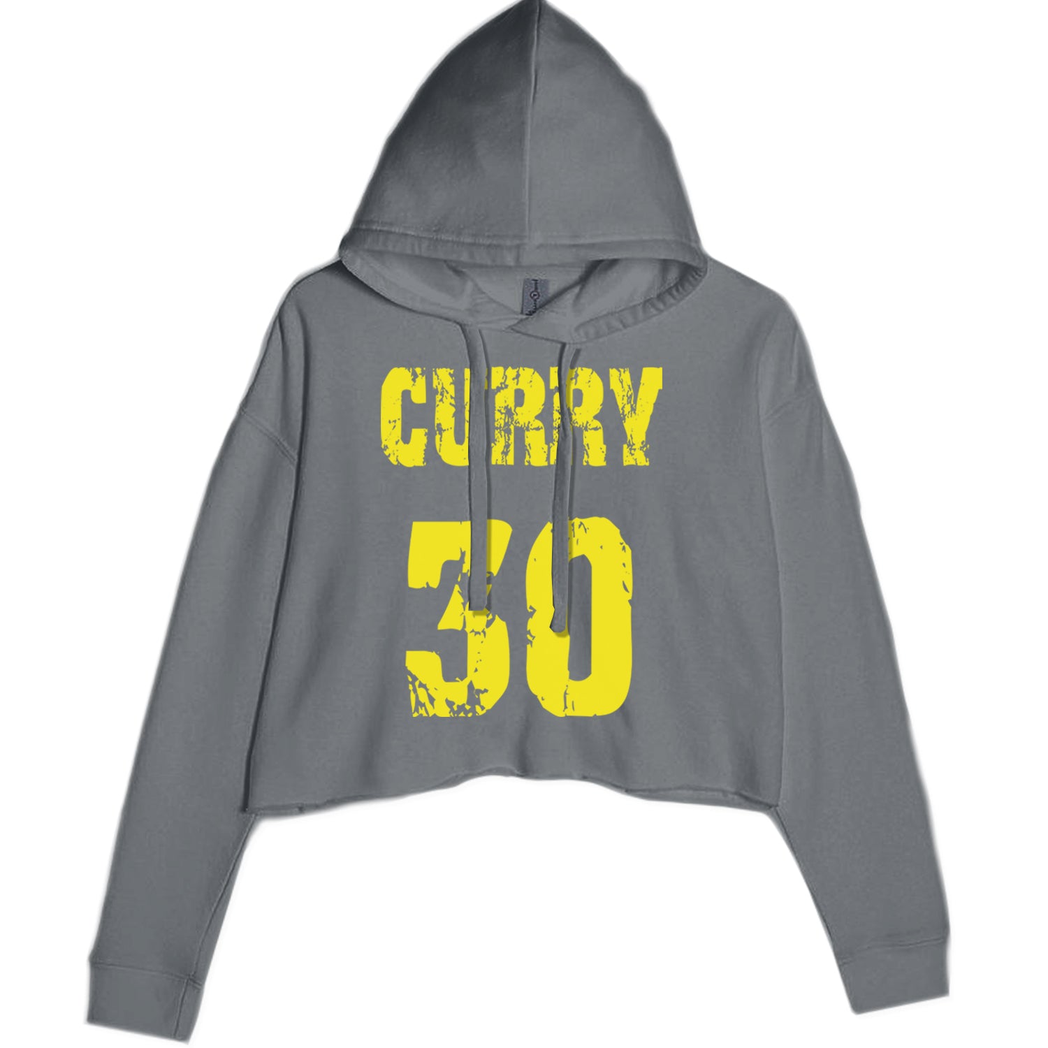 Curry #30 Cropped Hoodie Sweatshirt Charcoal Grey