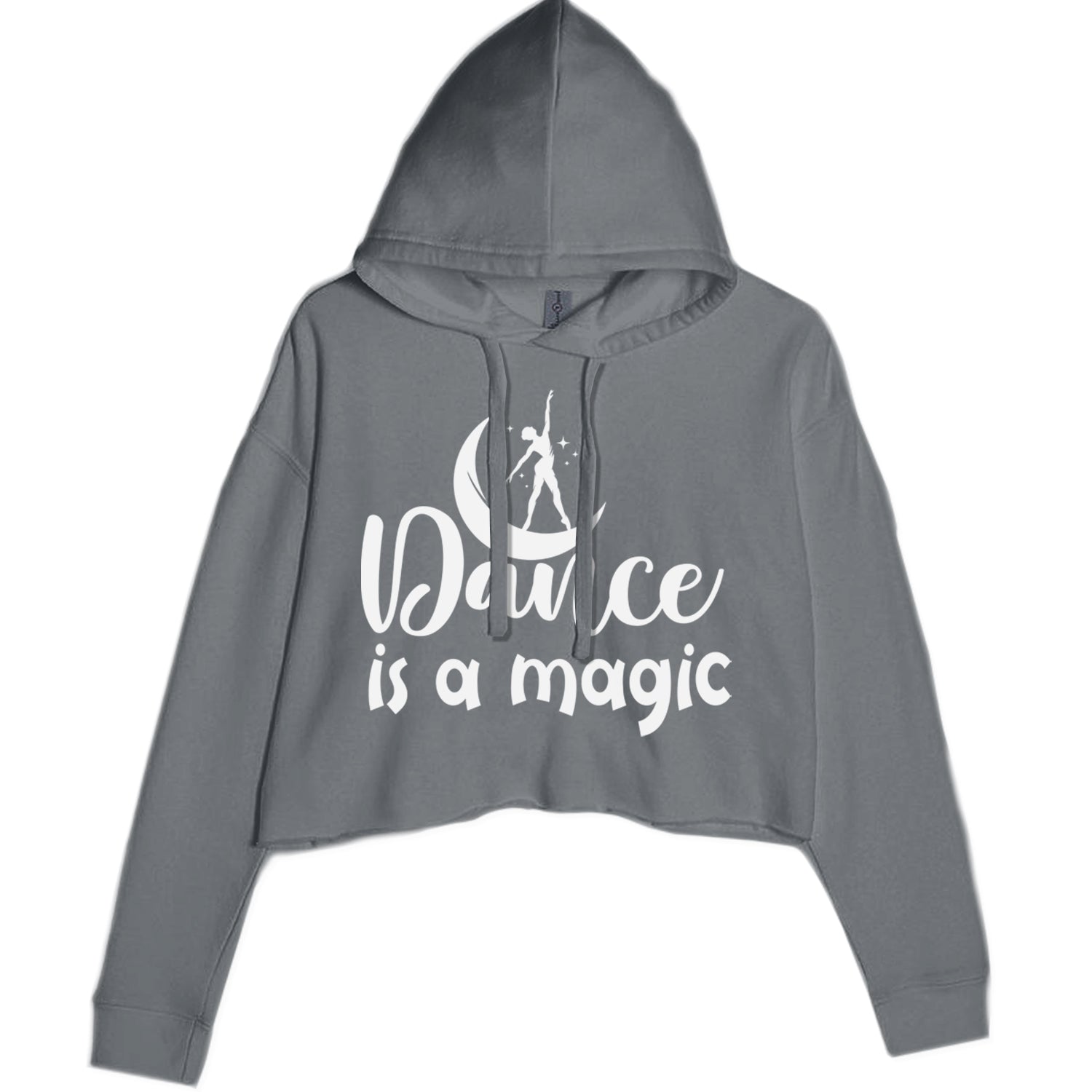 Dance Is Magic Cropped Hoodie Sweatshirt Black