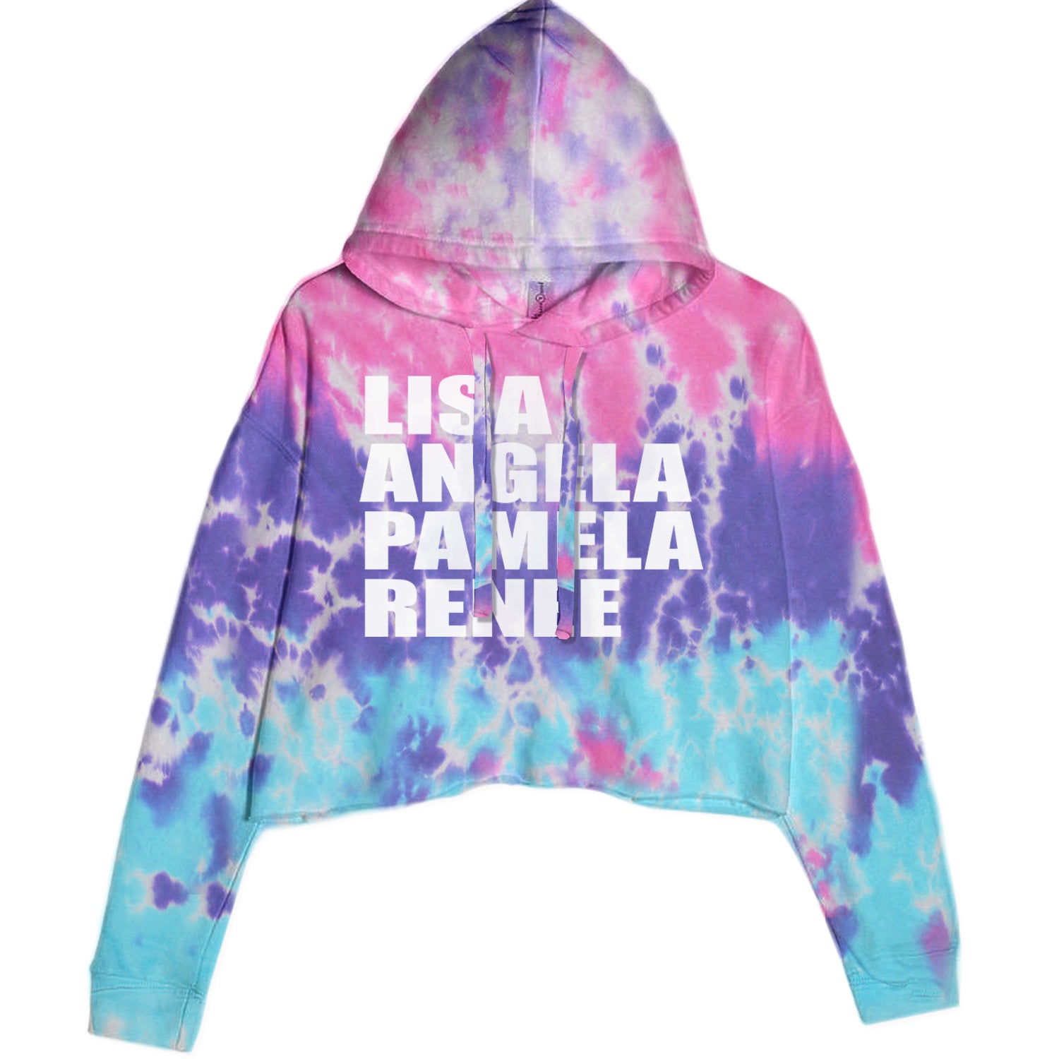 Lisa Angela Pamela Renee Around The Way Girl Cropped Hoodie Sweatshirt Cotton Candy