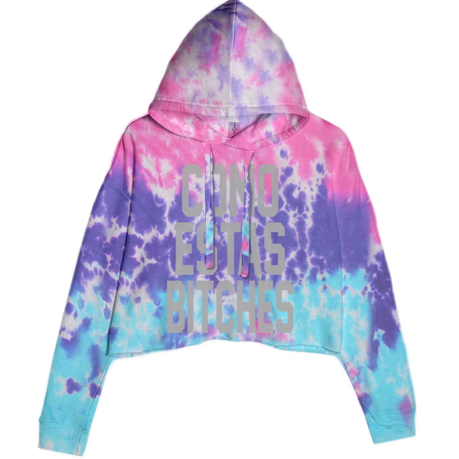 Como Estas B-tches Cropped Hoodie Sweatshirt Cotton Candy