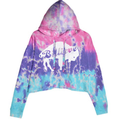 Billieve Bills Mafia Cropped Hoodie Sweatshirt Cotton Candy