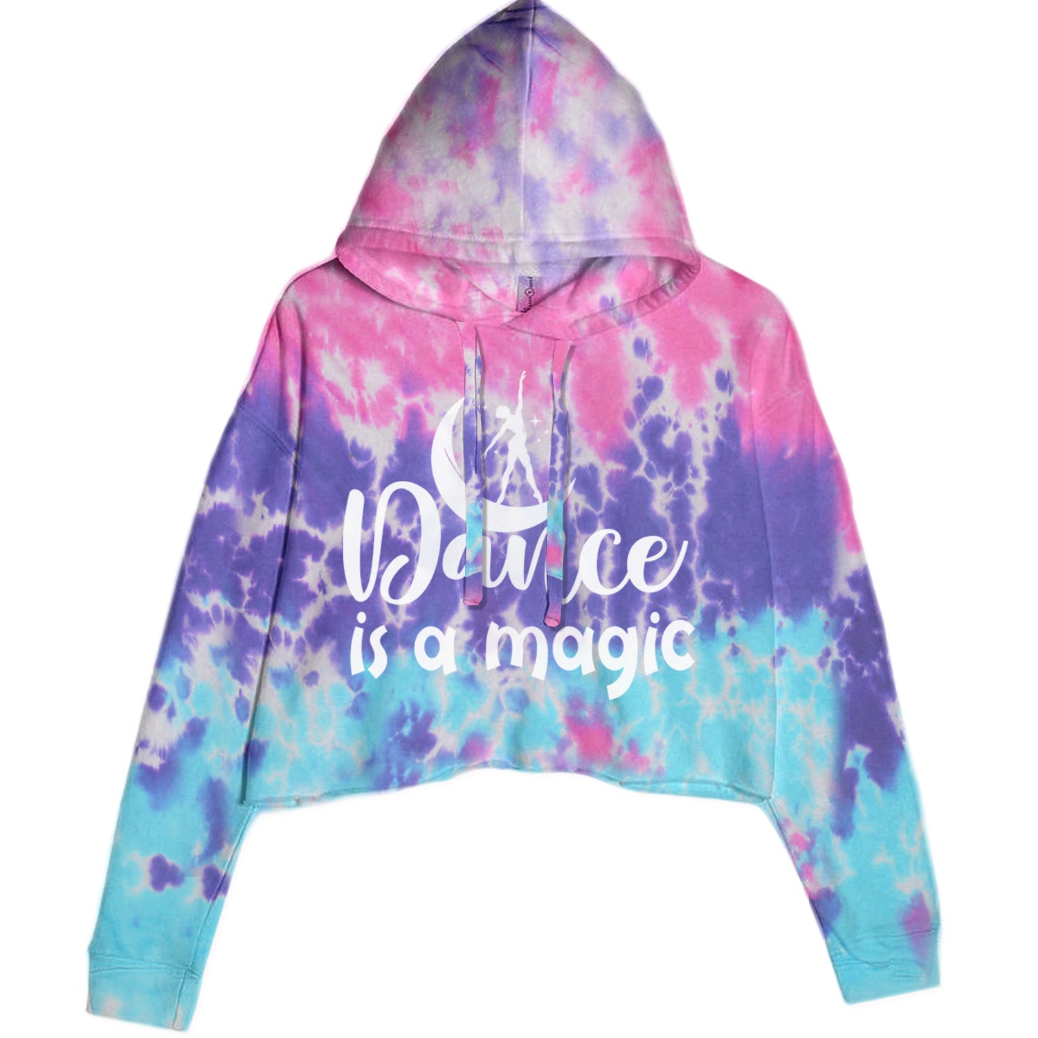 Dance Is Magic Cropped Hoodie Sweatshirt Cotton Candy