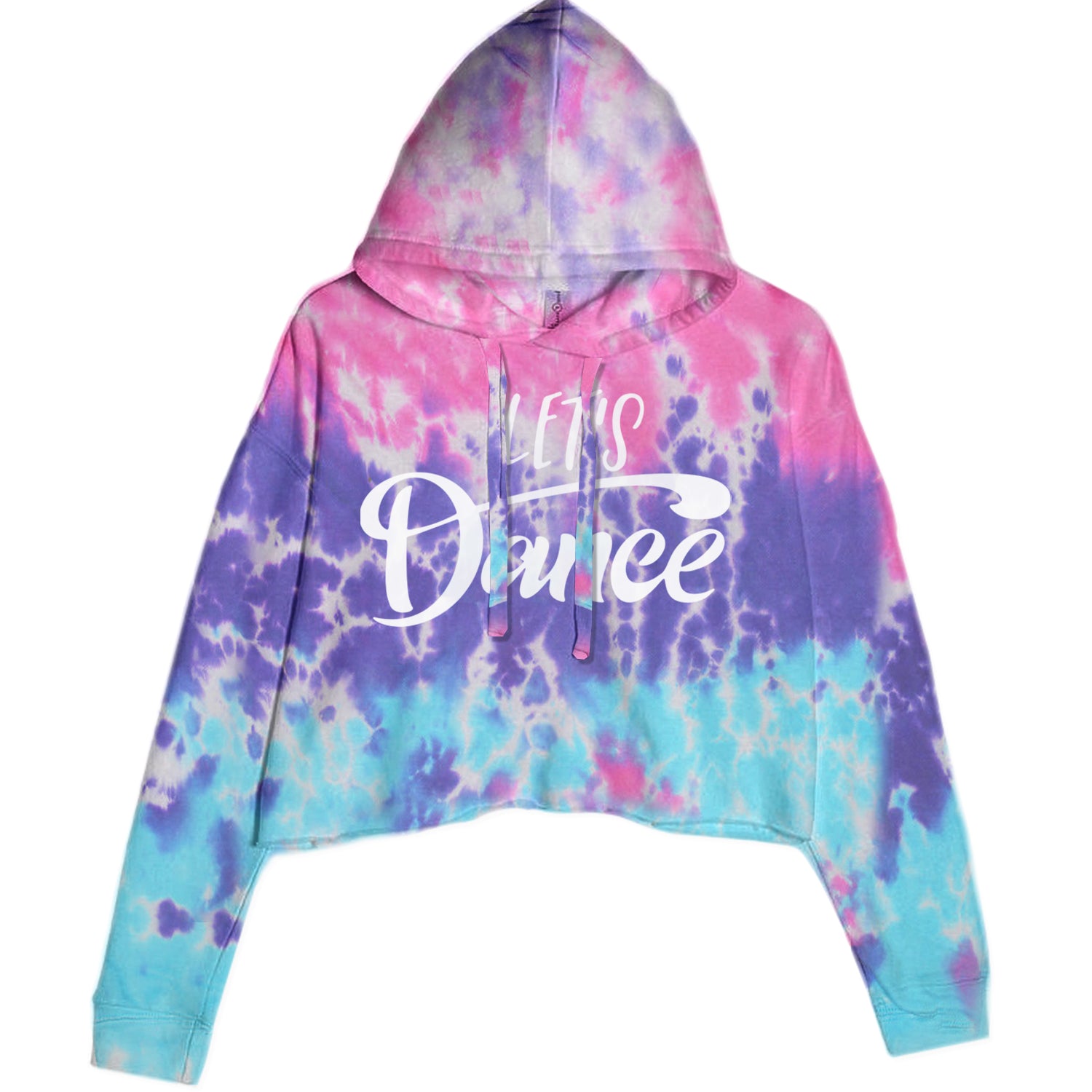 Let's Dance Cropped Hoodie Sweatshirt Cotton Candy