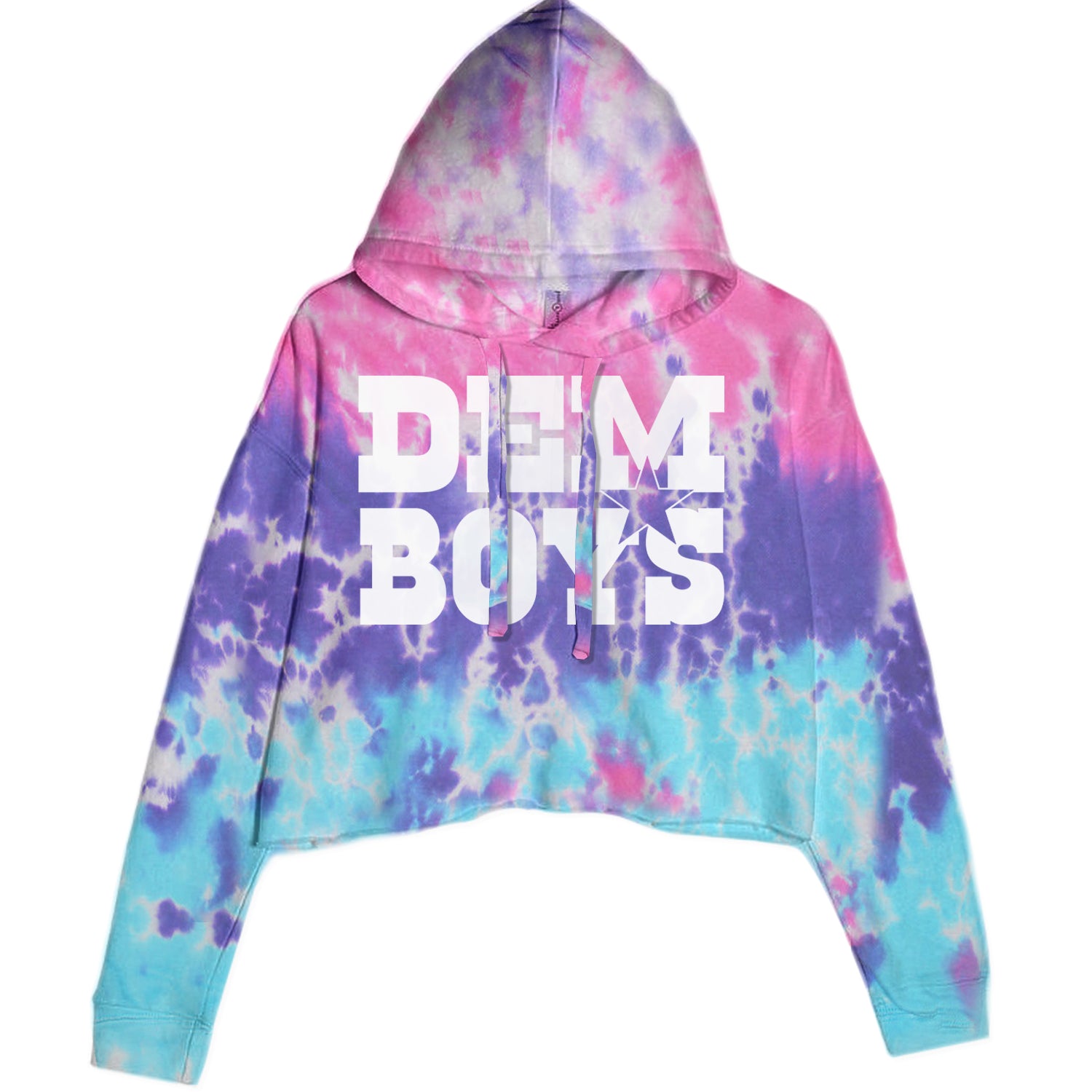 Dem Boys Dallas Football Cropped Hoodie Sweatshirt Cotton Candy