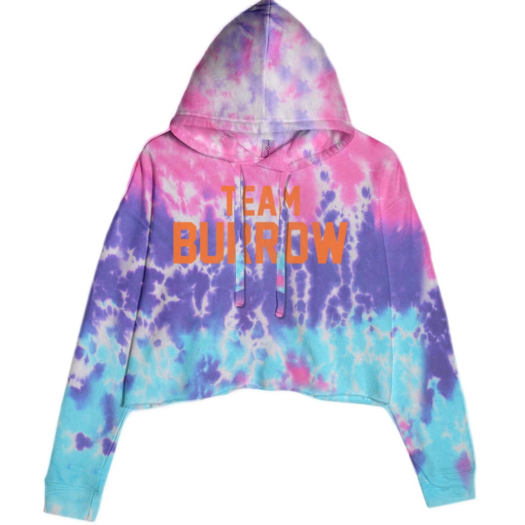 Team Burrow Cincinnati Cropped Hoodie Sweatshirt Cotton Candy