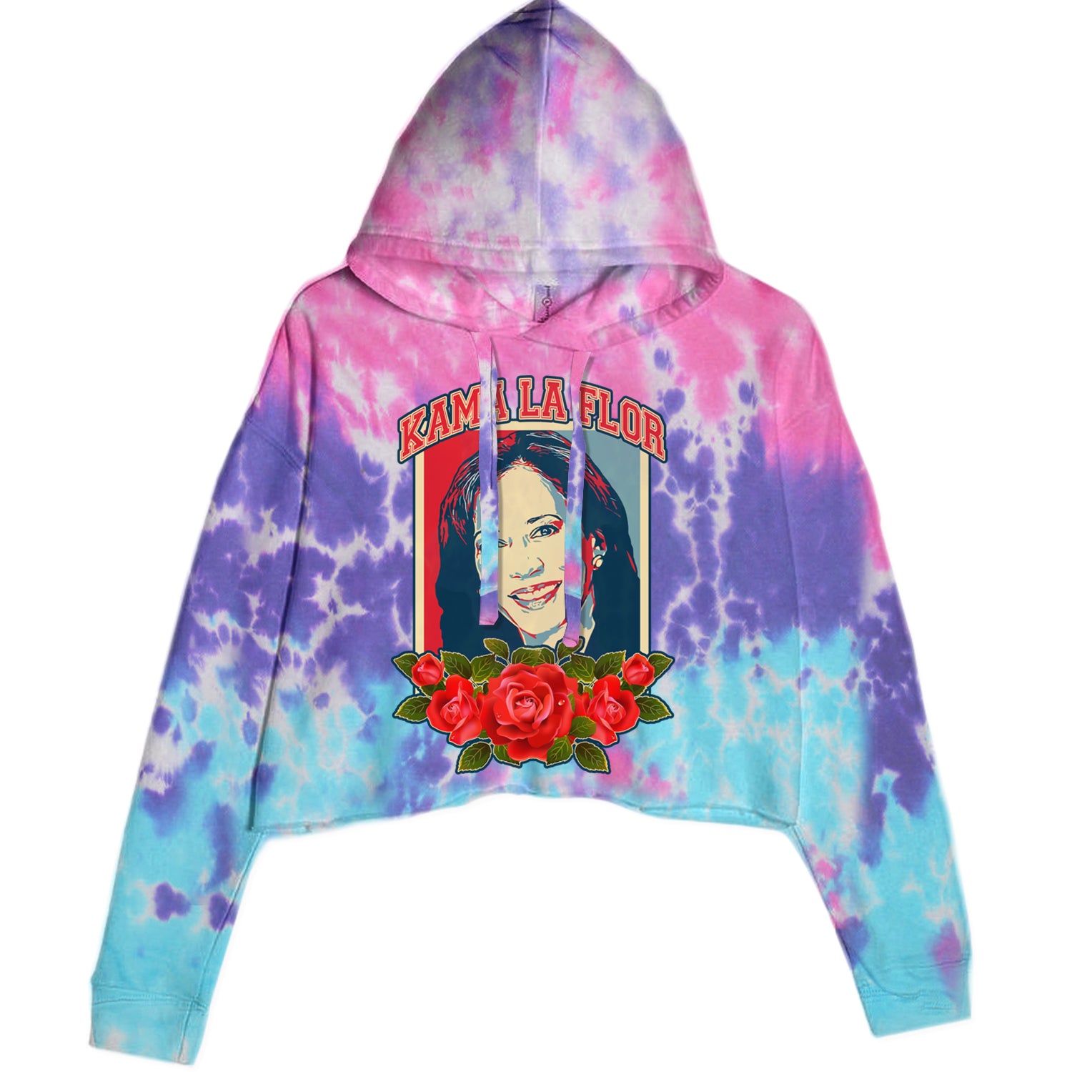 Kama La Flor Kamala Como La Flor Cropped Hoodie Sweatshirt Cotton Candy