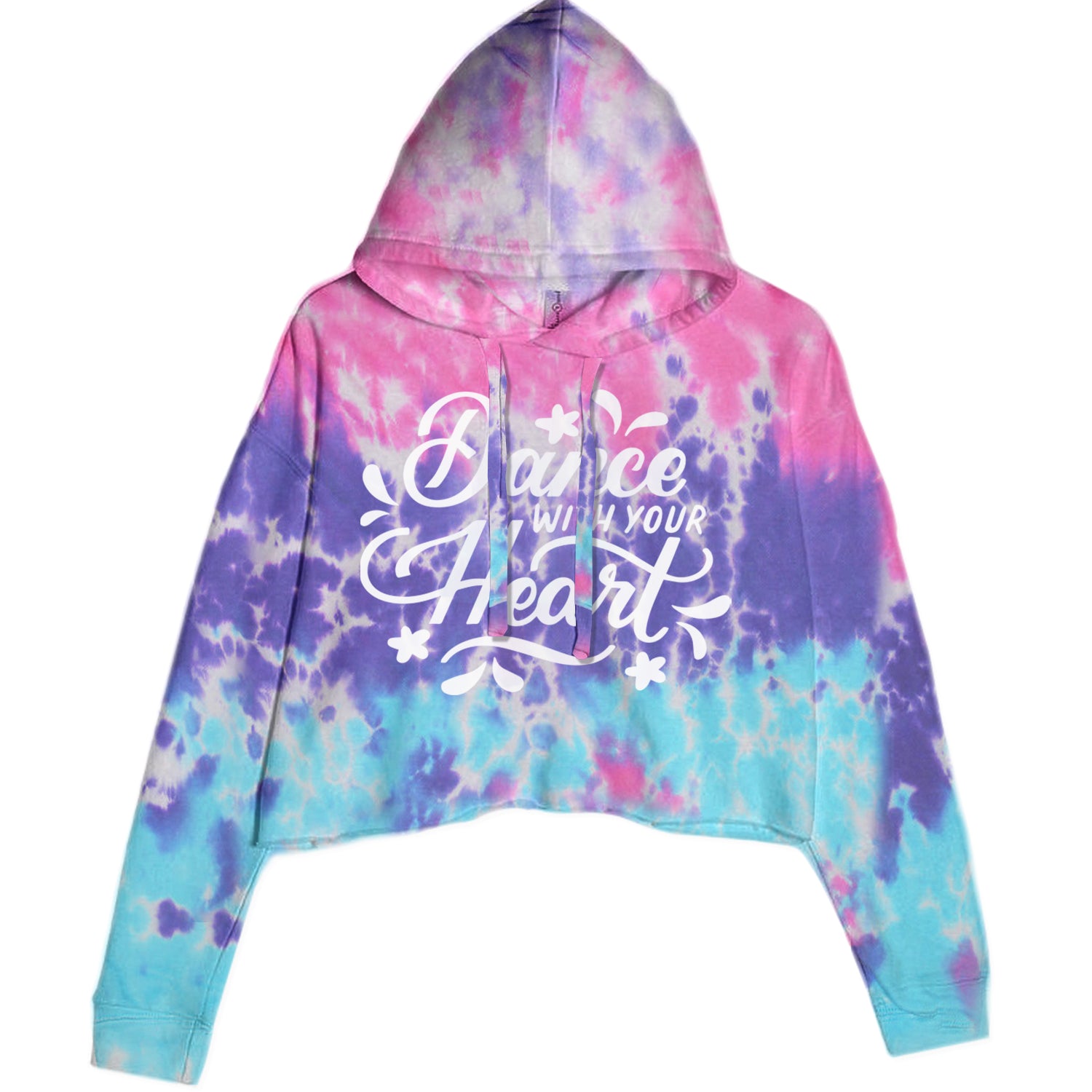 Dance With Your Heart Cropped Hoodie Sweatshirt Cotton Candy