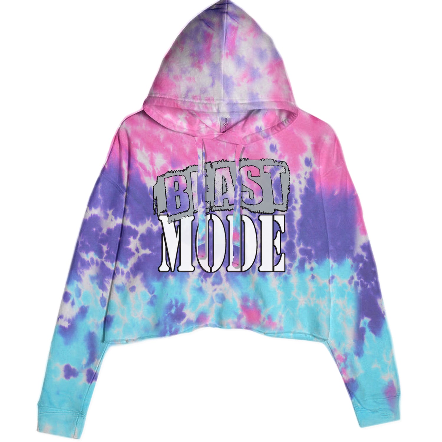 Beast Mode Training Gym Workout Cropped Hoodie Sweatshirt Cotton Candy