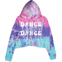 Dance Dance Dance Dance Cropped Hoodie Sweatshirt Cotton Candy