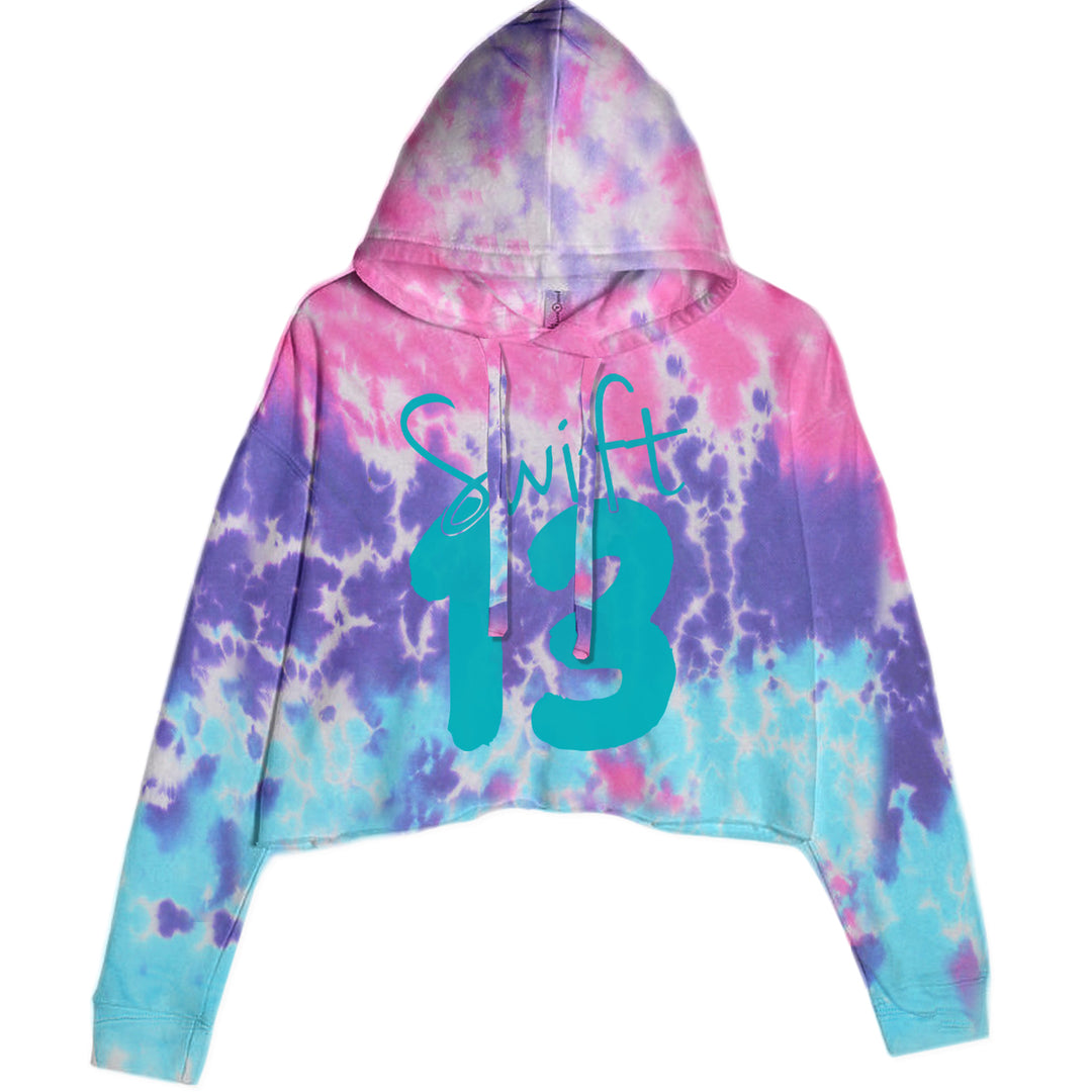 13 Swift 13 Lucky Number Era TTPD Cropped Hoodie Sweatshirt Cotton Candy