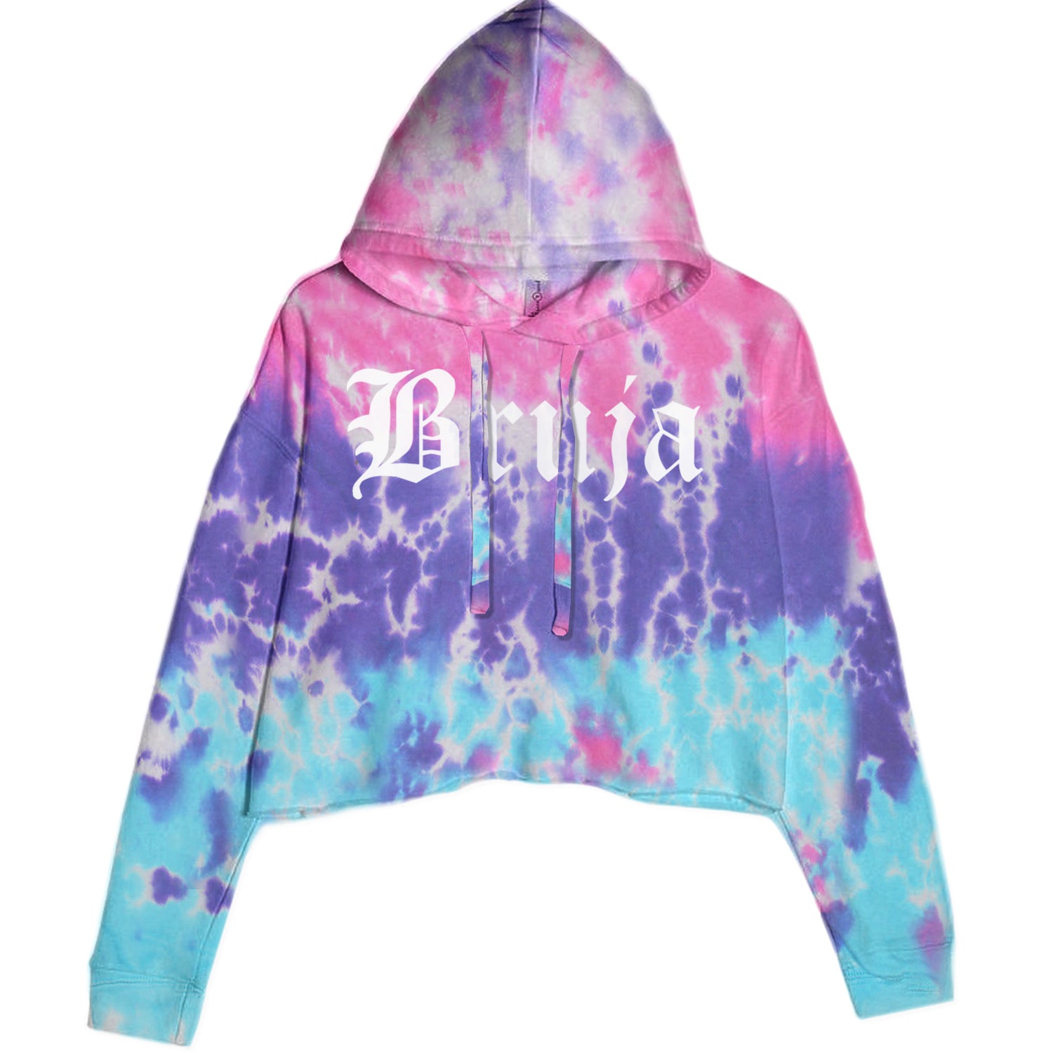 Bruja Gothic Spanish Witch Cropped Hoodie Sweatshirt Cotton Candy