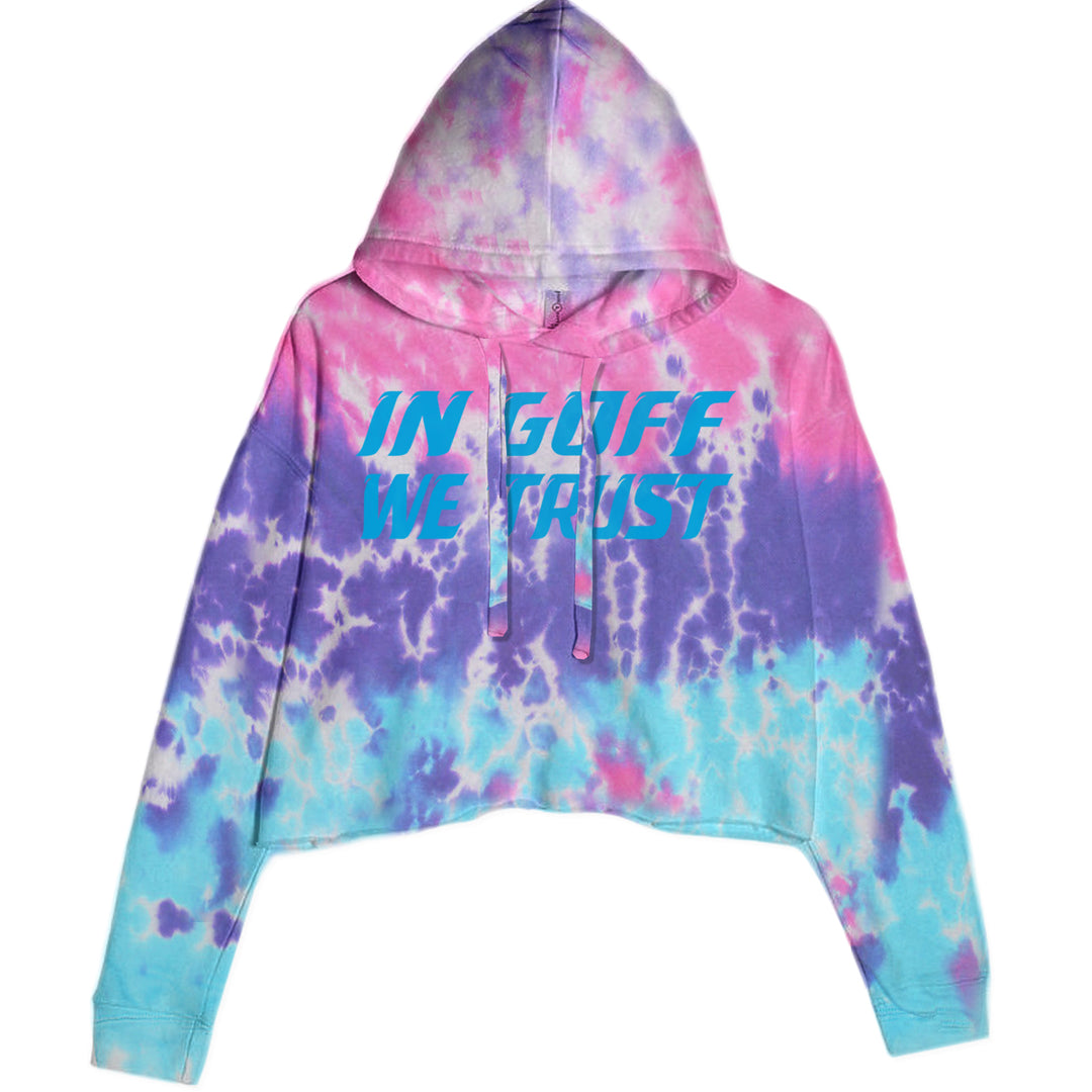In Goff We Trust Detroit Cropped Hoodie Sweatshirt Cotton Candy