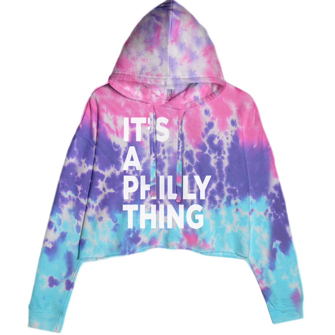 PHILLY It's A Philly Thing Cropped Hoodie Sweatshirt Cotton Candy