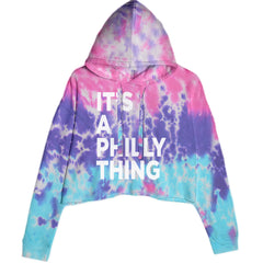 PHILLY It's A Philly Thing Cropped Hoodie Sweatshirt Cotton Candy