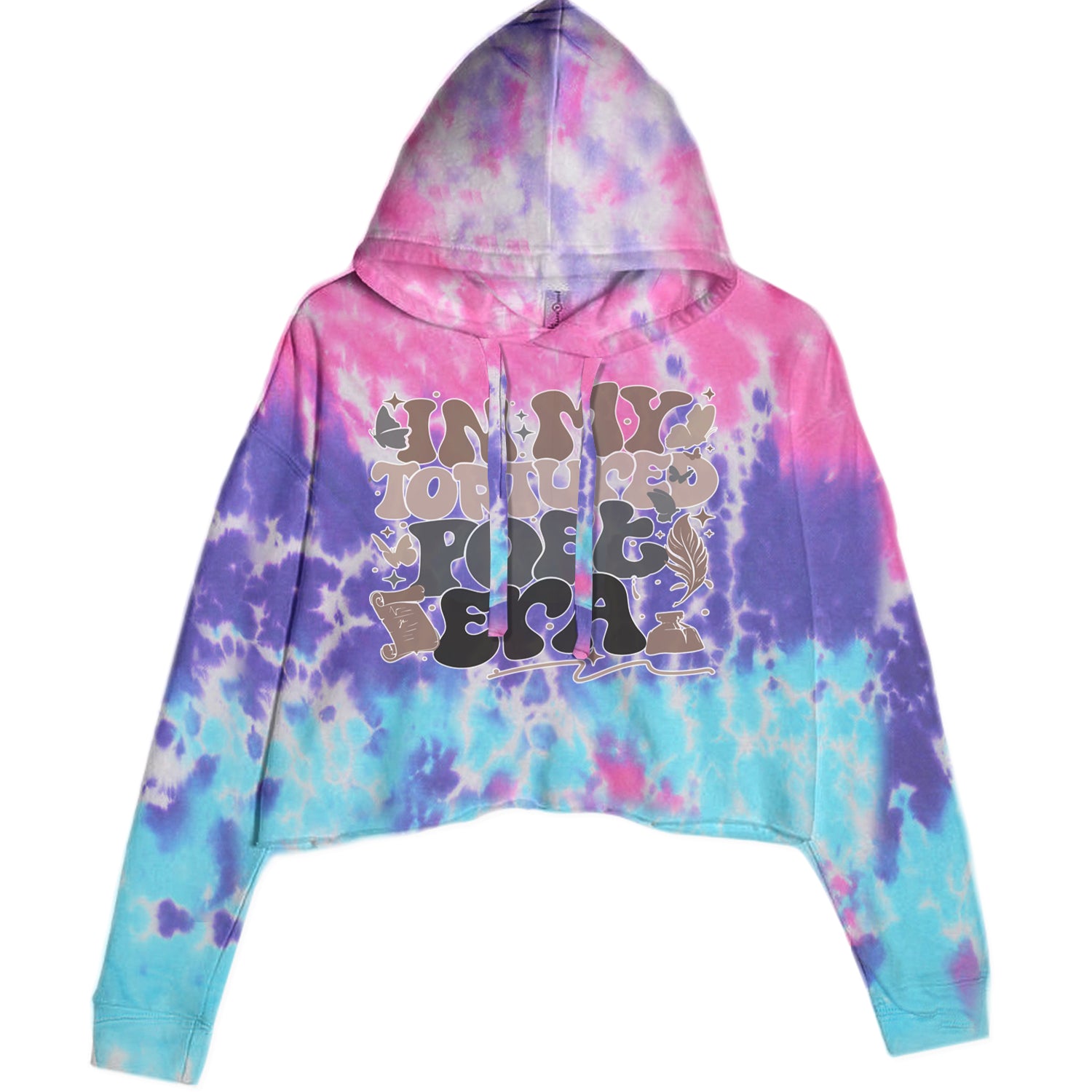 In My Tortured Poet Era TTPD Music Cropped Hoodie Sweatshirt Cotton Candy