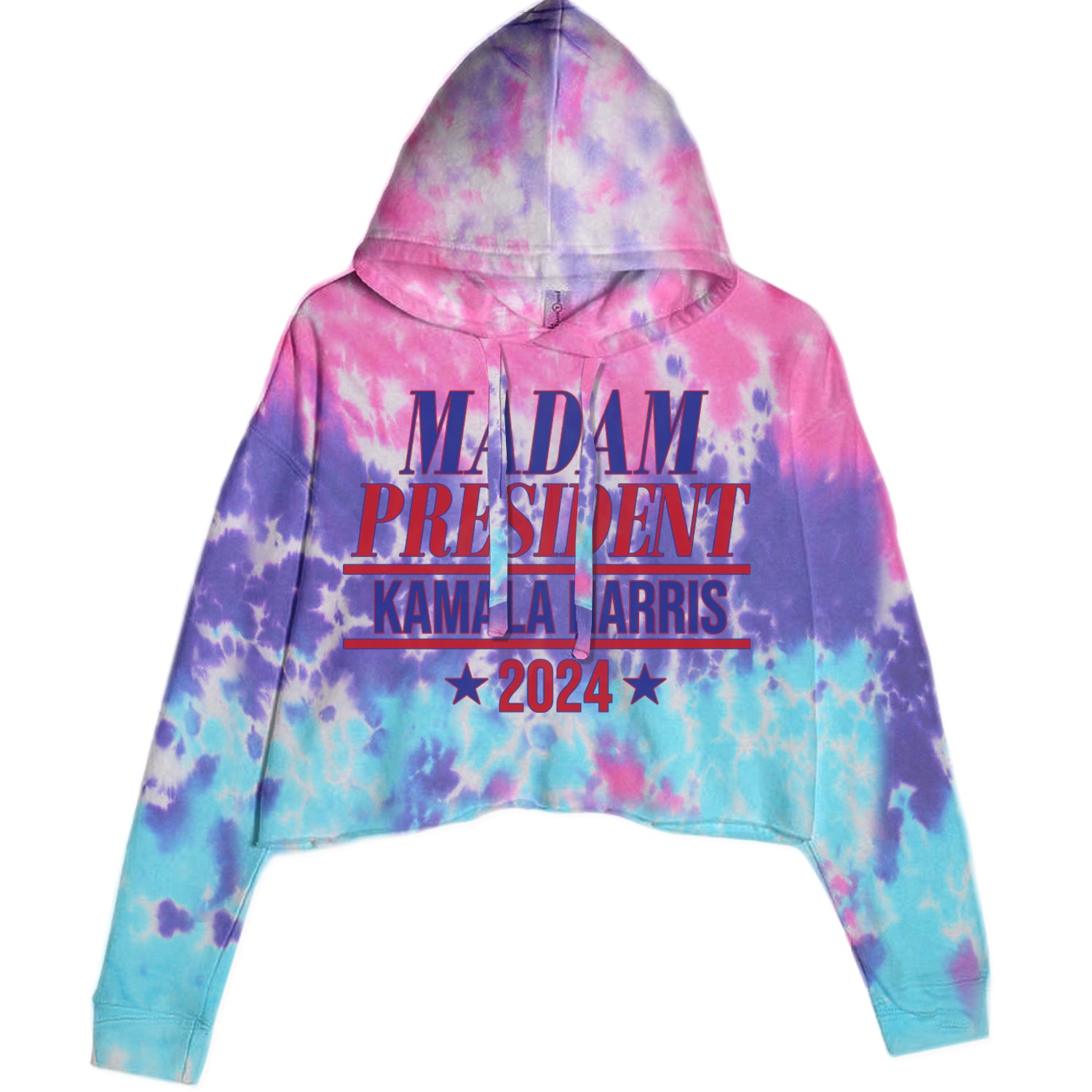 Madam President - Support kamala Harris For President 2024 Cropped Hoodie Sweatshirt Lavender