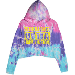 Straight Outta Rams Nation   Cropped Hoodie Sweatshirt Cotton Candy
