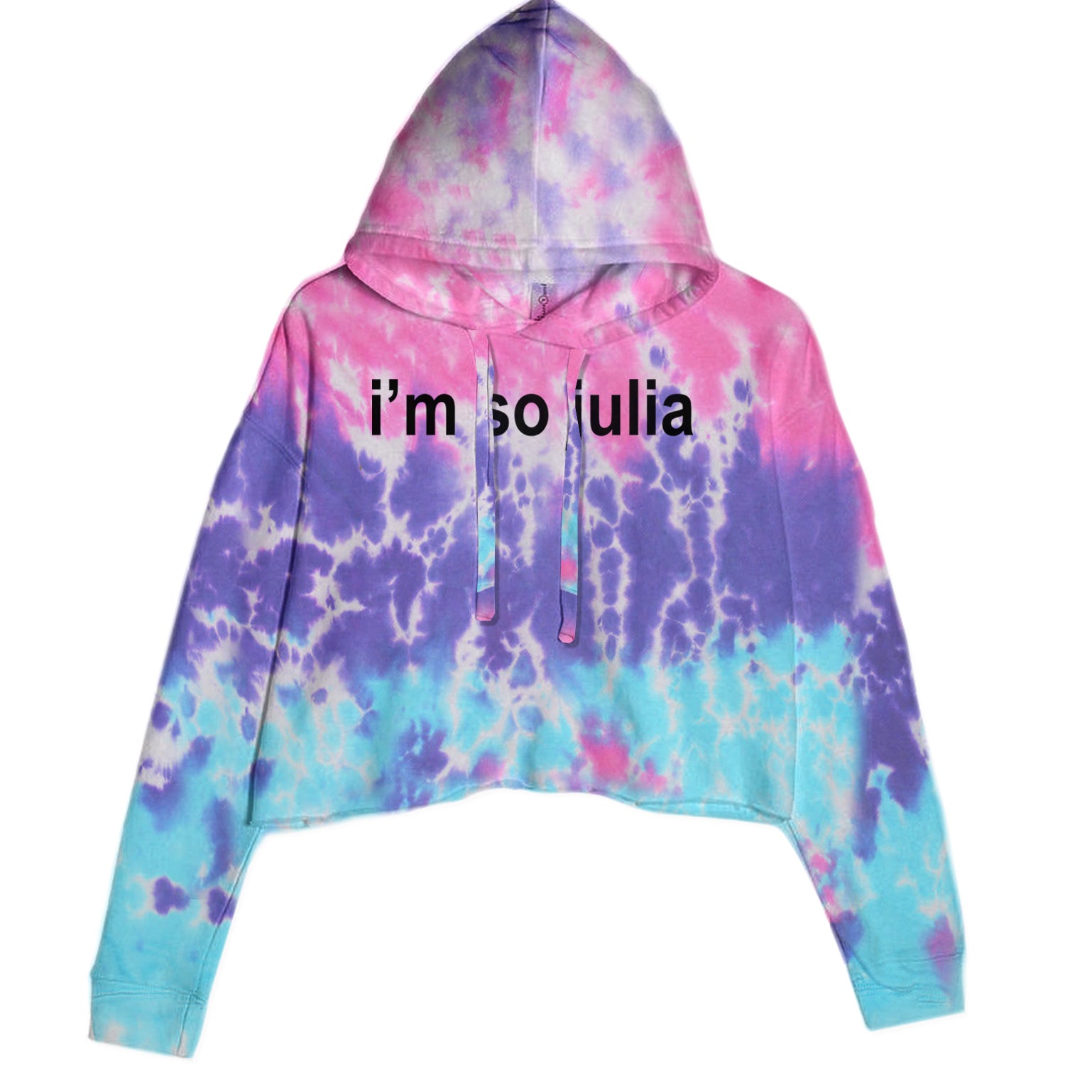 I'm So Julia Brat Green Cropped Hoodie Sweatshirt Lavender