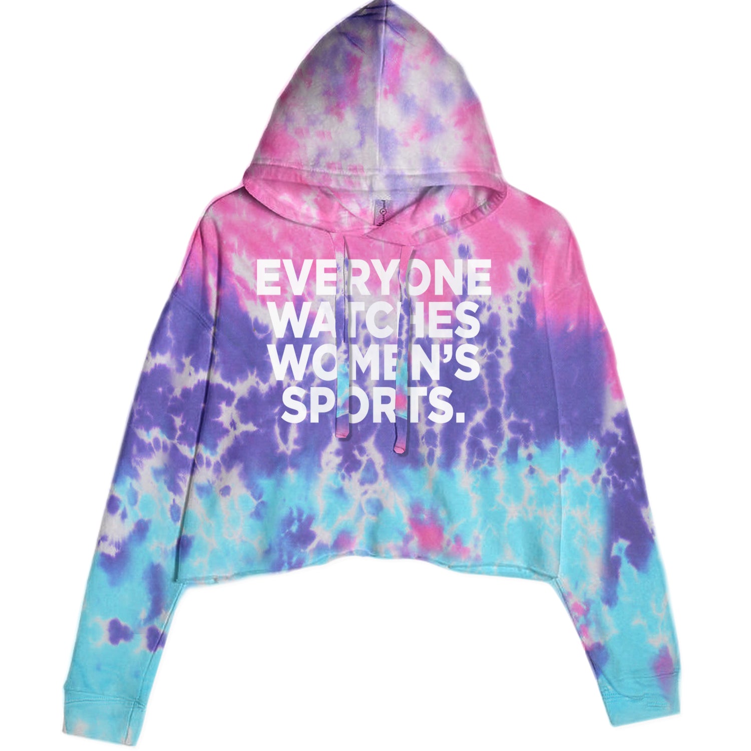 Everyone Watches Women's Sports Cropped Hoodie Sweatshirt Cotton Candy