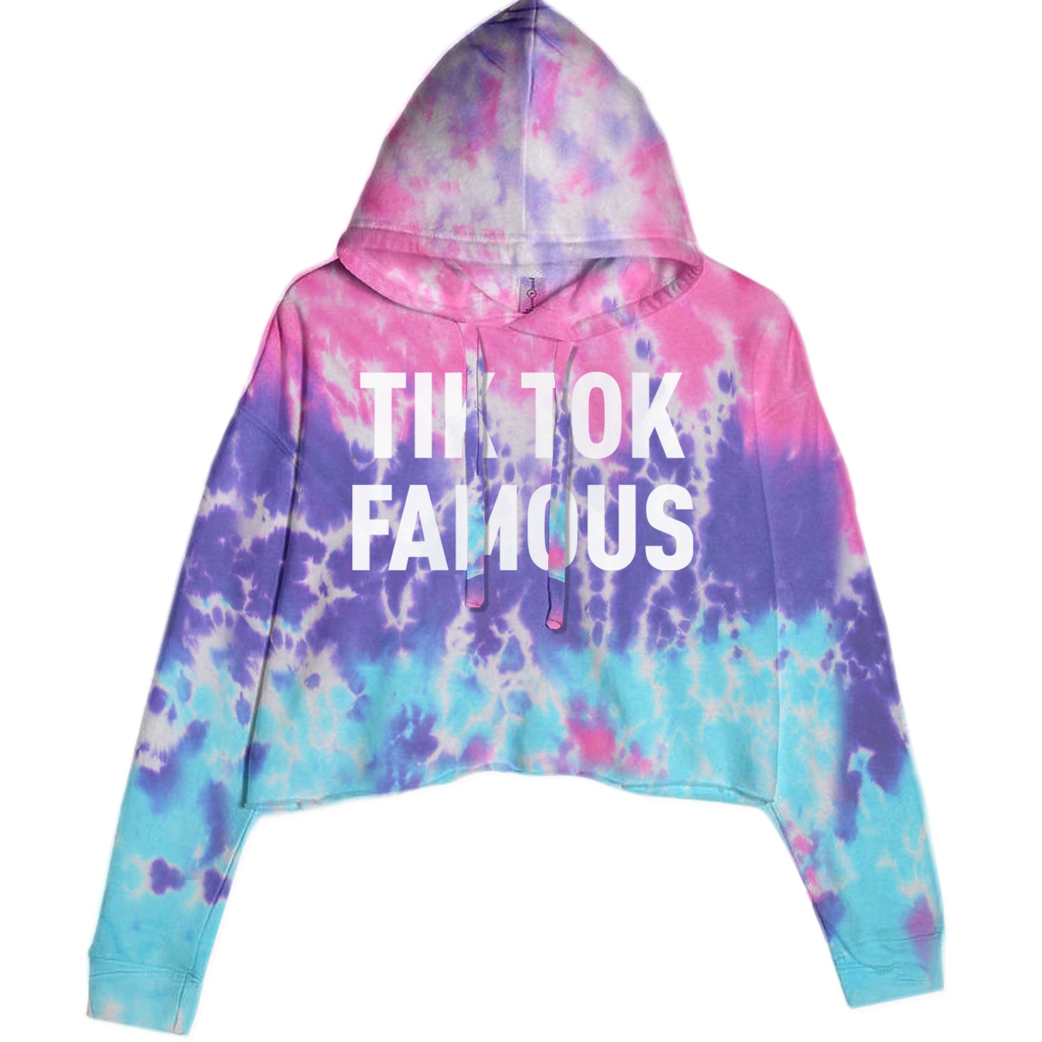 TikTok Famous Influencer Promoter Cropped Hoodie Sweatshirt Cotton Candy