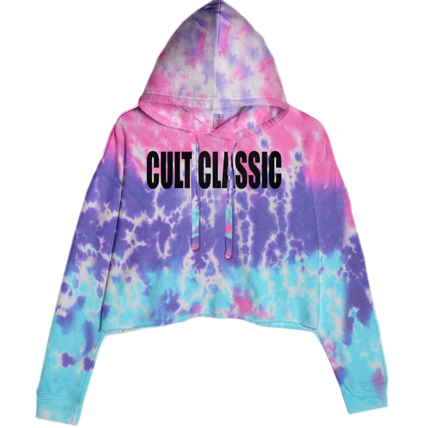 Cult Classic Pop Music Club Cropped Hoodie Sweatshirt Cotton Candy