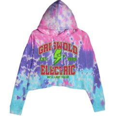 Griswold Electric We'll Light You Up Cropped Hoodie Sweatshirt Cotton Candy