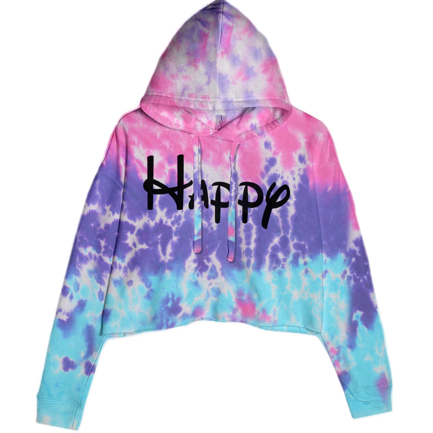 Happy - 7 Dwarfs Costume Cropped Hoodie Sweatshirt Lavender