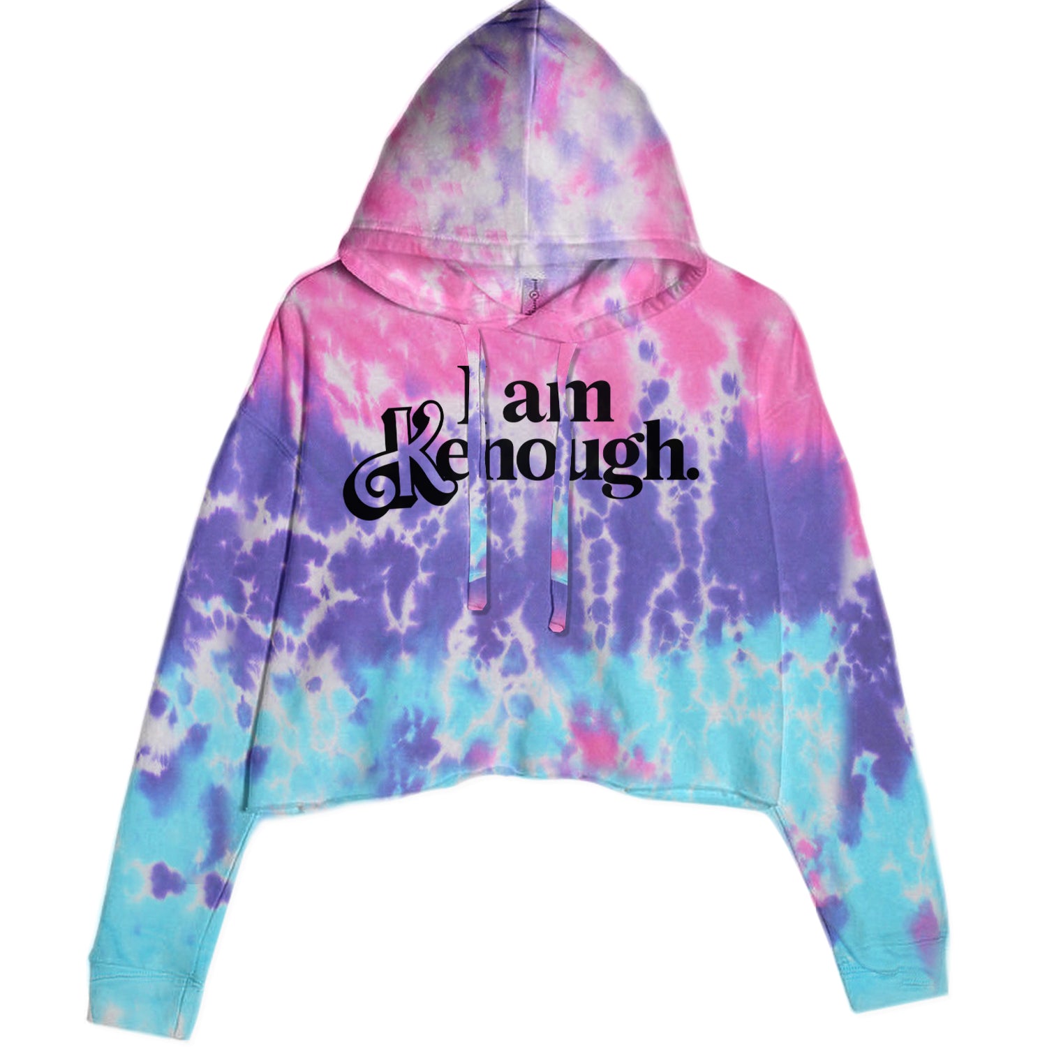 I Am Kenough Barbenheimer Cropped Hoodie Sweatshirt Cotton Candy