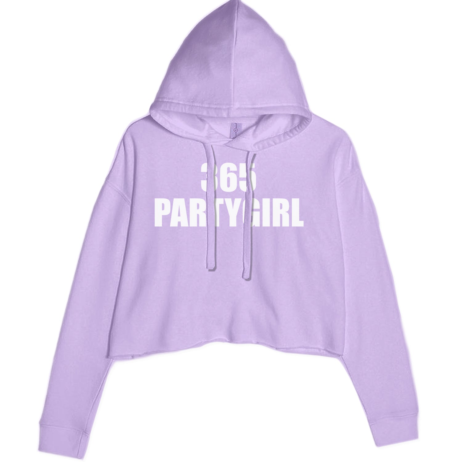 365 Party Girl Brat Girl Summer Cropped Hoodie Sweatshirt Lavender