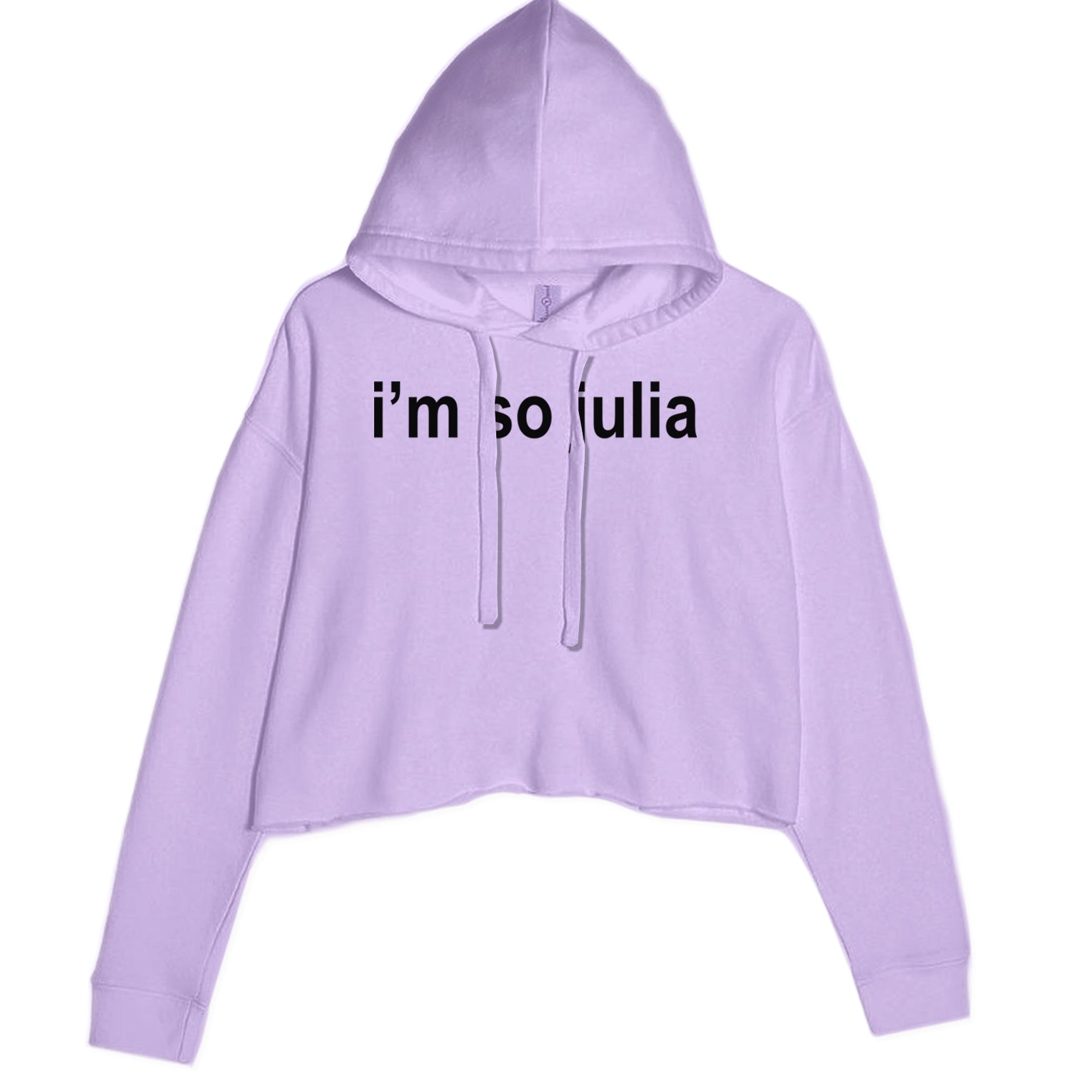 I'm So Julia Brat Green Cropped Hoodie Sweatshirt Lavender