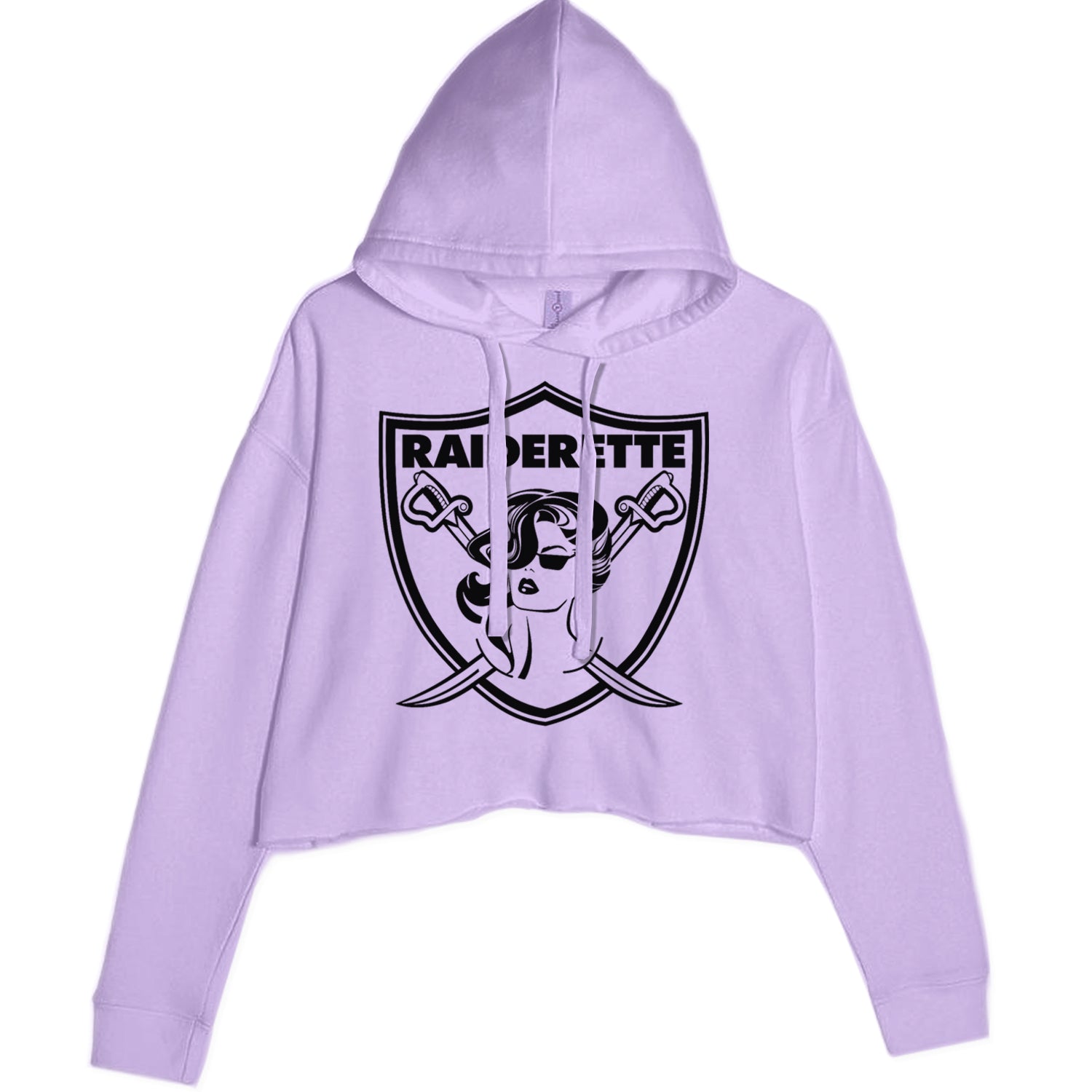 Raiderette Football Gameday Ready Cropped Hoodie Sweatshirt Lavender