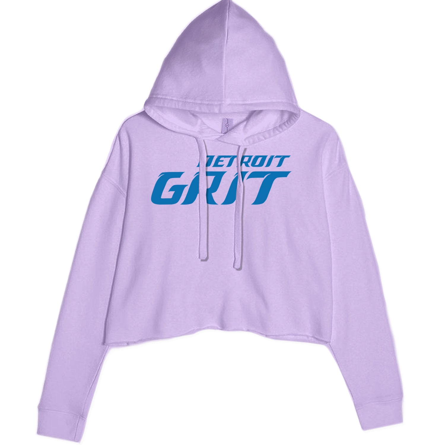 Grit Detroit Football Hard Knocks Cropped Hoodie Sweatshirt Lavender