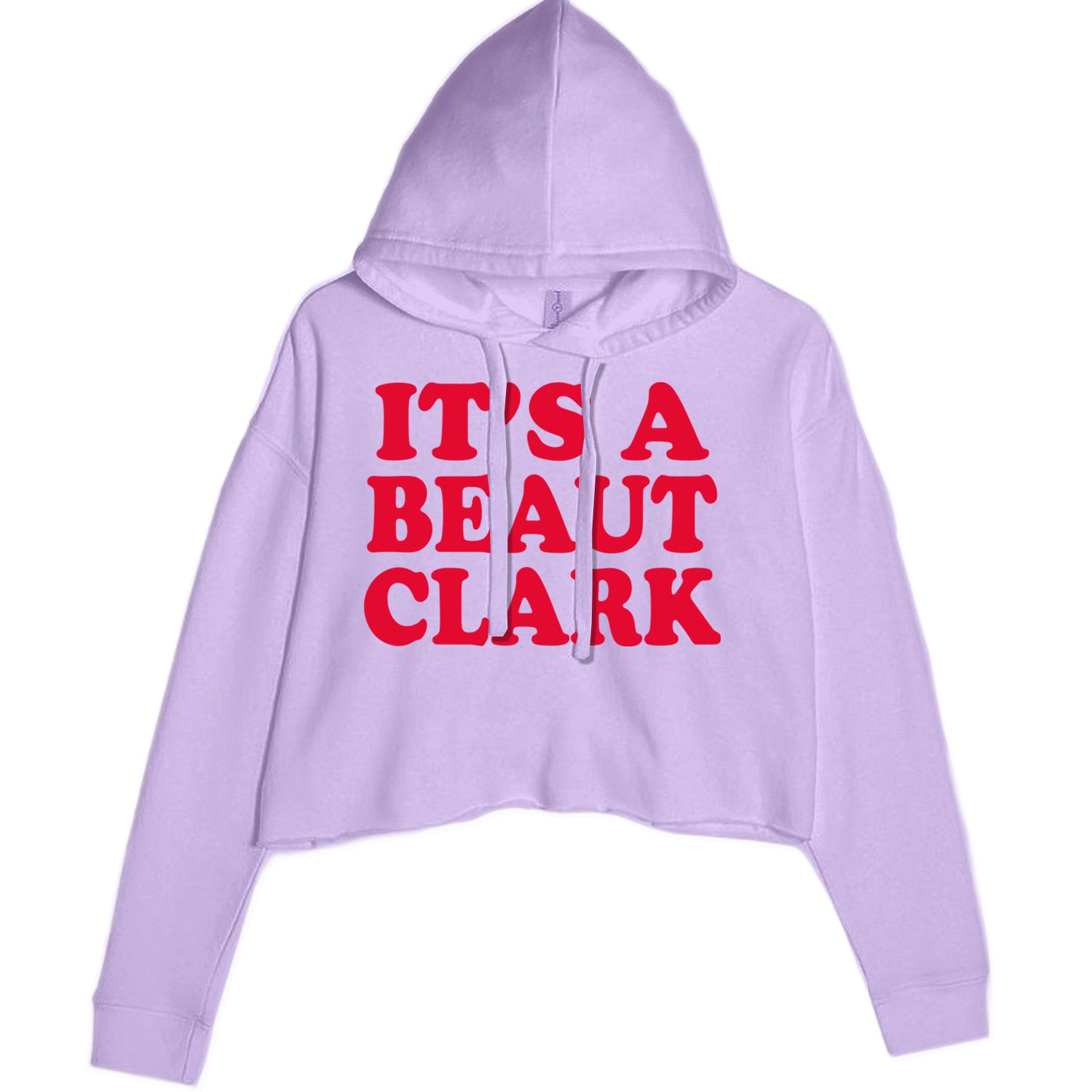 It's a Beaut Clark Festive Christmas Cropped Hoodie Sweatshirt Lavender