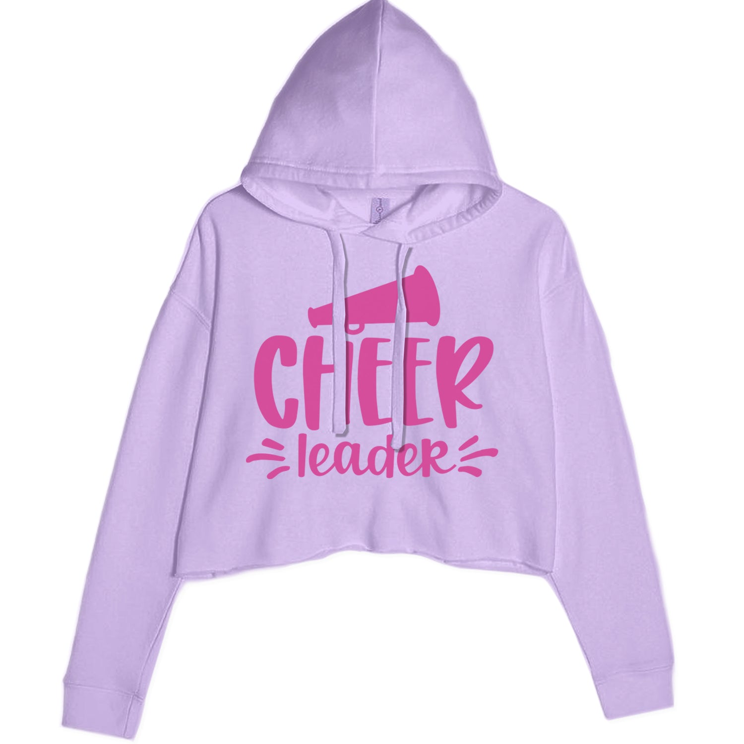 Cheerleader Bullhorn Cropped Hoodie Sweatshirt Lavender