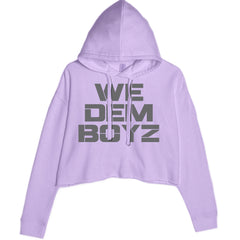 WE Dem Boys Dallas  Cropped Hoodie Sweatshirt Lavender