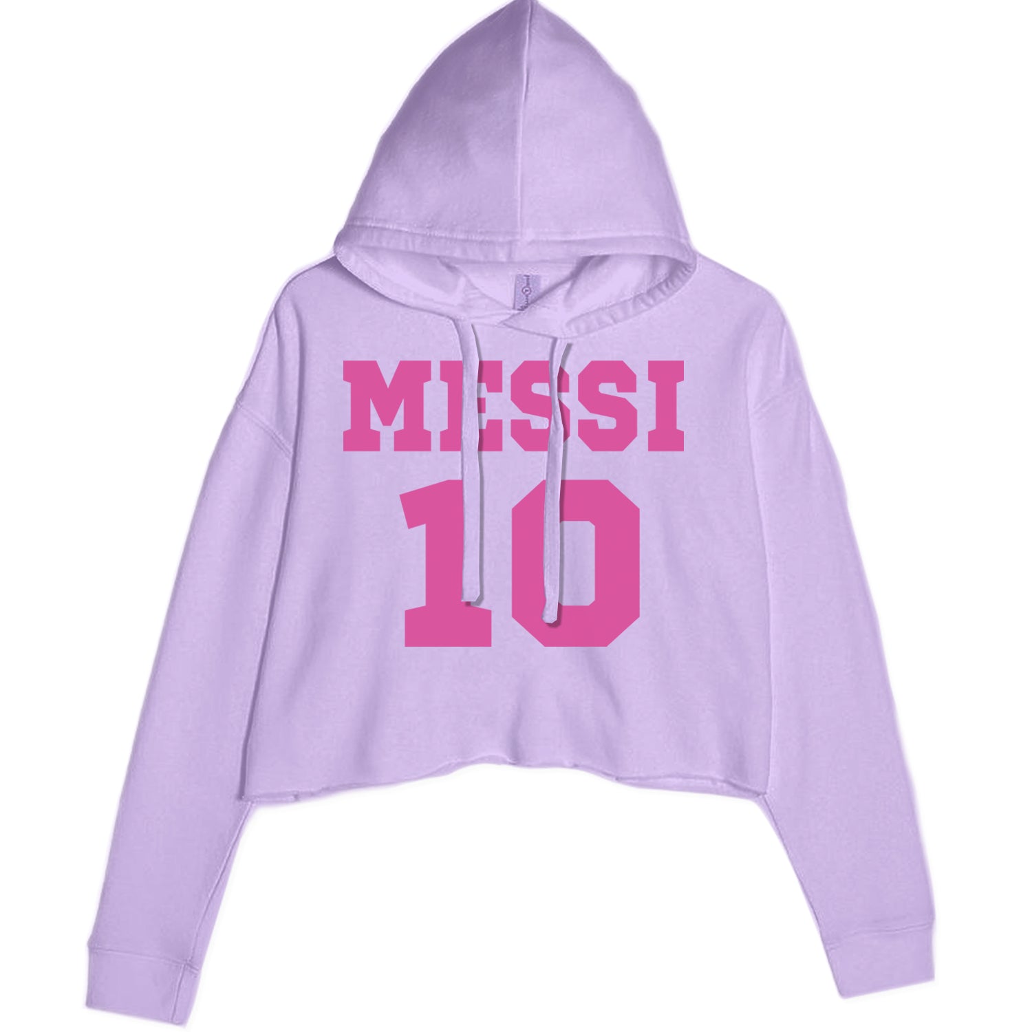 Messi World Soccer Futbol Messiami Cropped Hoodie Sweatshirt Lavender