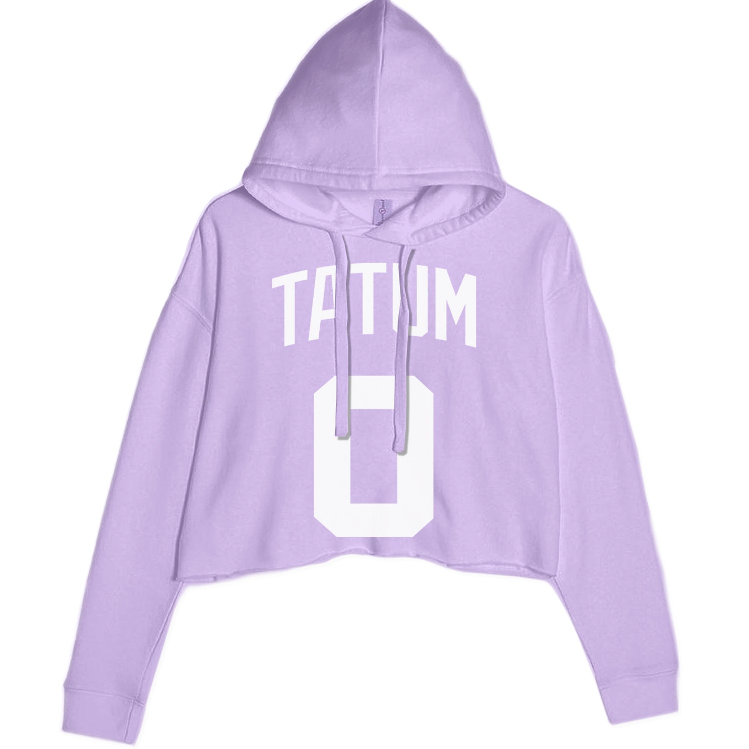 Tatum #0 Boston Basketball Cropped Hoodie Sweatshirt Lavender