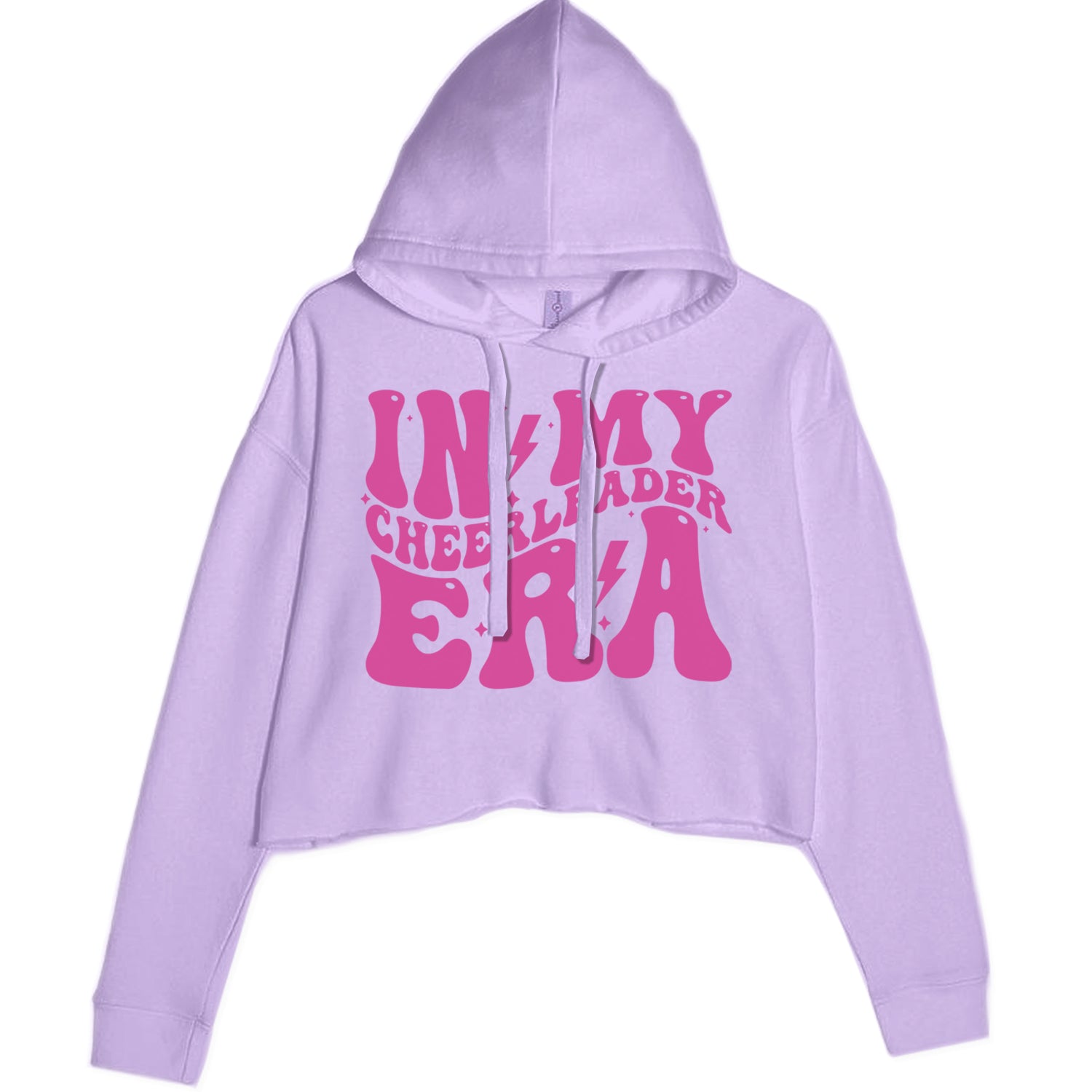 In My Cheerleader Era Cropped Hoodie Sweatshirt Lavender