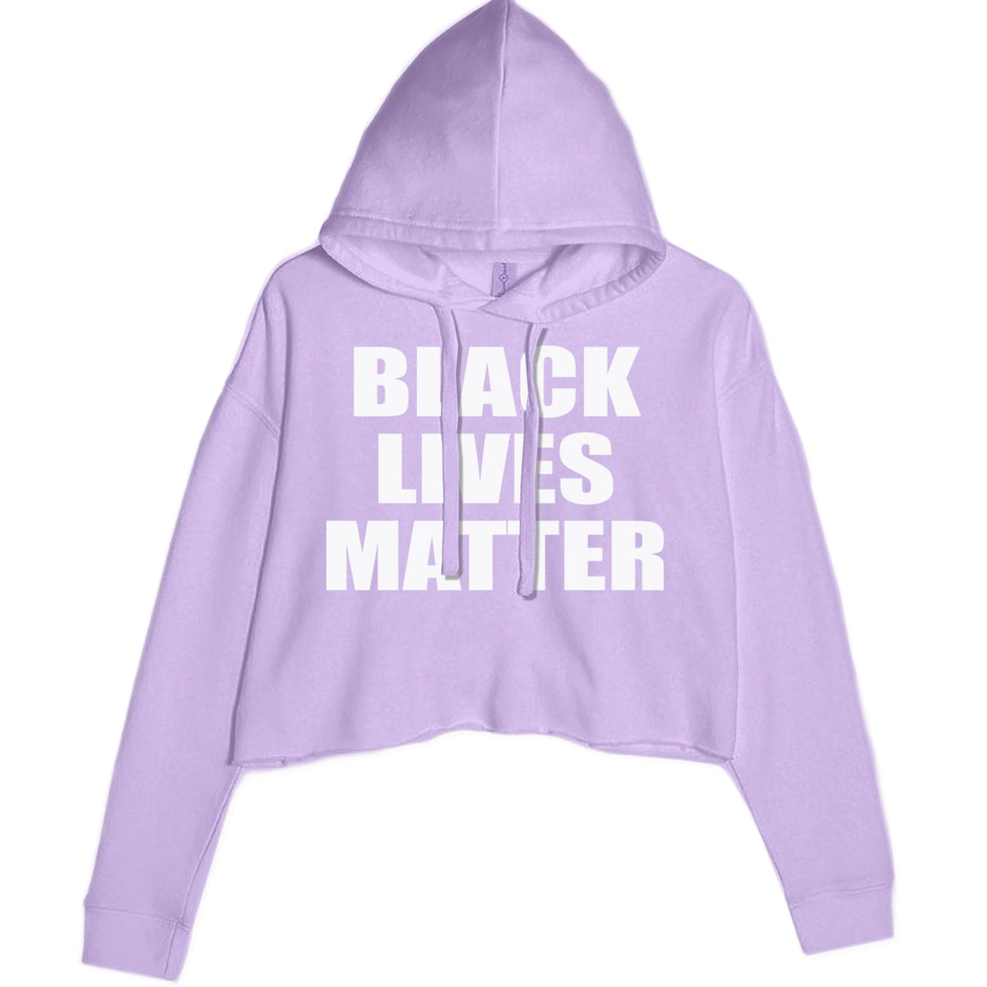 Black Lives Matter BLM Cropped Hoodie Sweatshirt Lavender