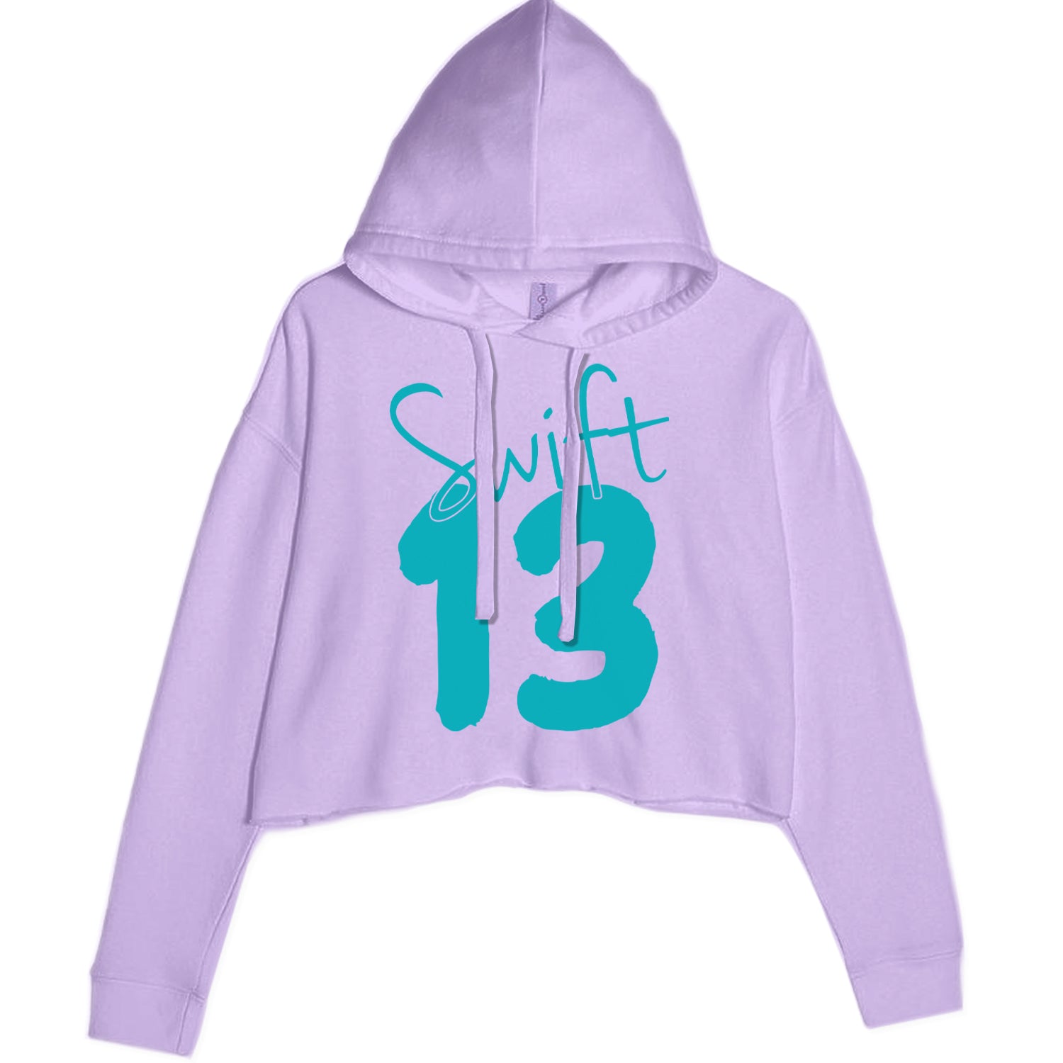 13 Swift 13 Lucky Number Era TTPD Cropped Hoodie Sweatshirt Lavender