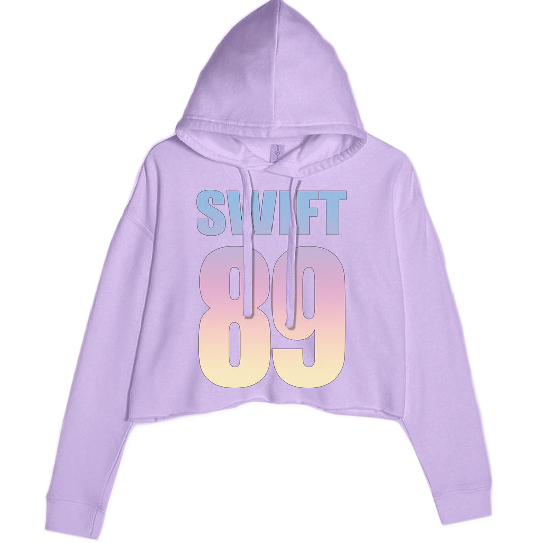 Lover Era Swift 89 Birth Year Music Fan TTPD Cropped Hoodie Sweatshirt Lavender